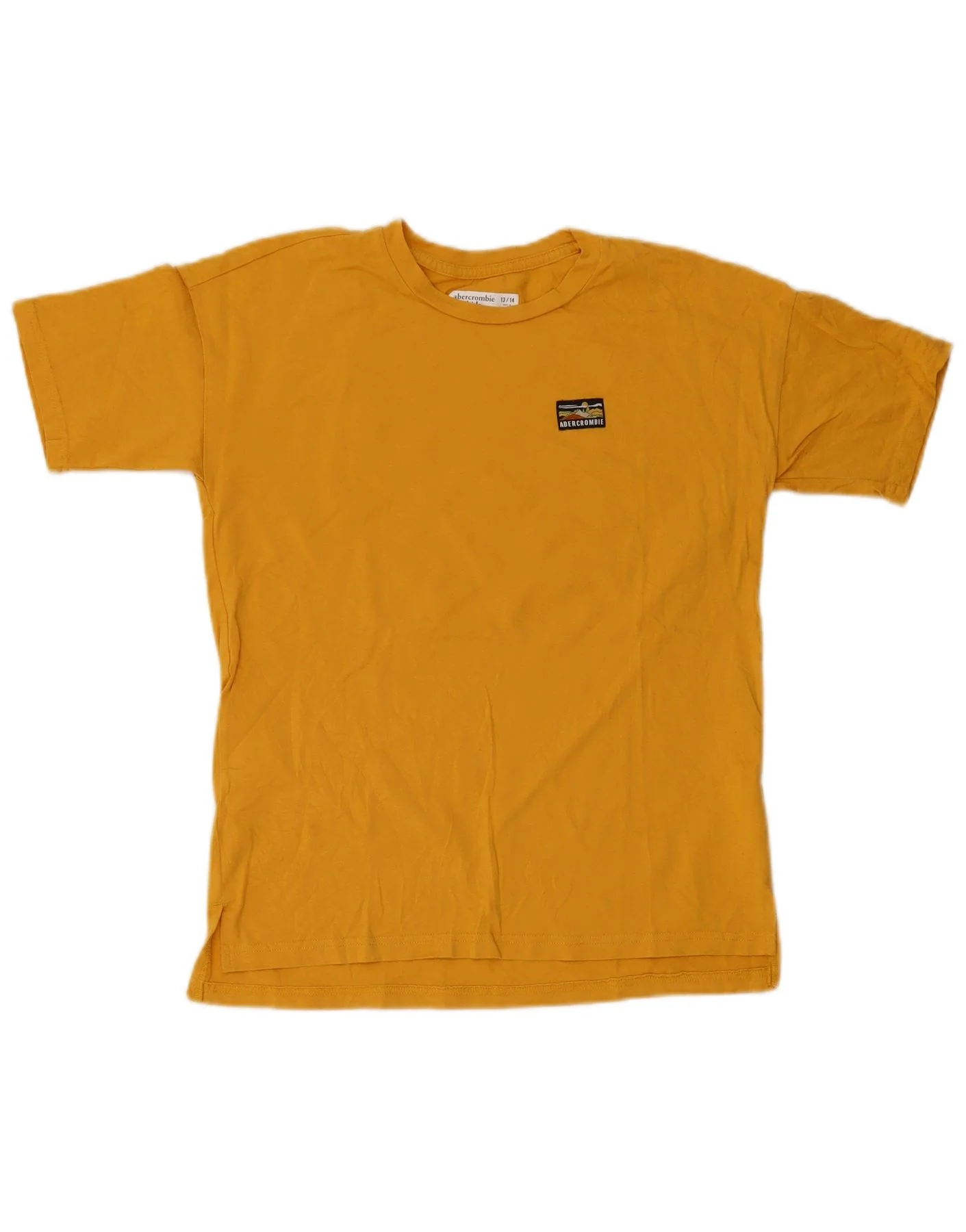 Abercrombie & Fitch Boys Graphic T-Shirt Top 13-14 Years Yellow Cotton