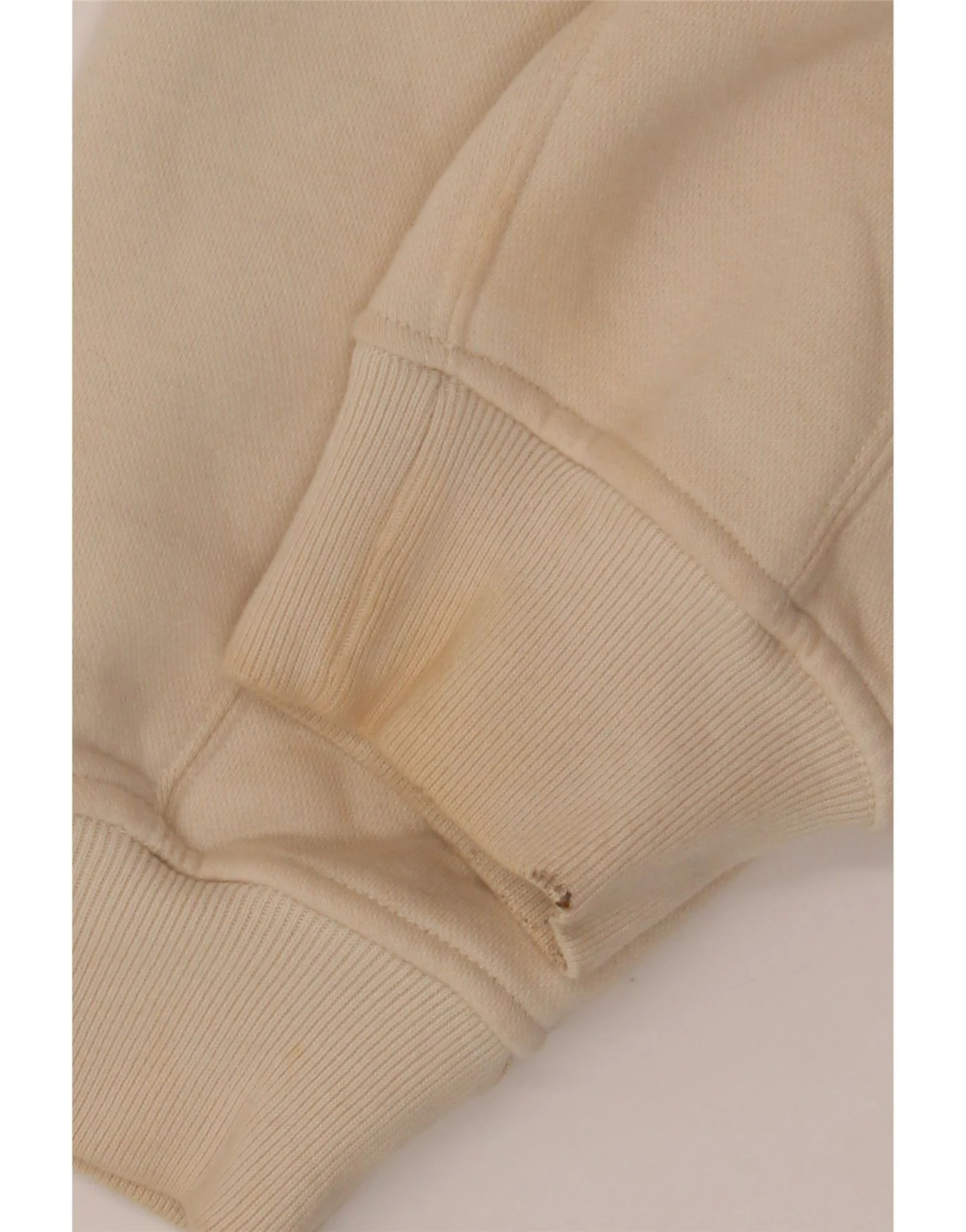 Abercrombie & Fitch Mens Hoodie Jumper XL Beige Cotton - Image 3