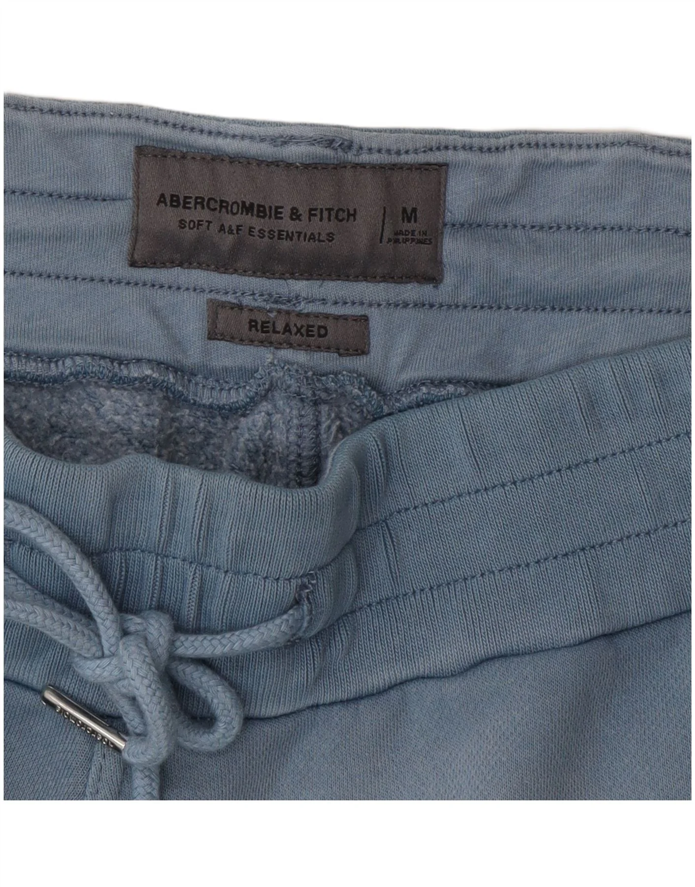 Abercrombie & Fitch Mens Sport Shorts Medium Blue Cotton Sports - Image 5