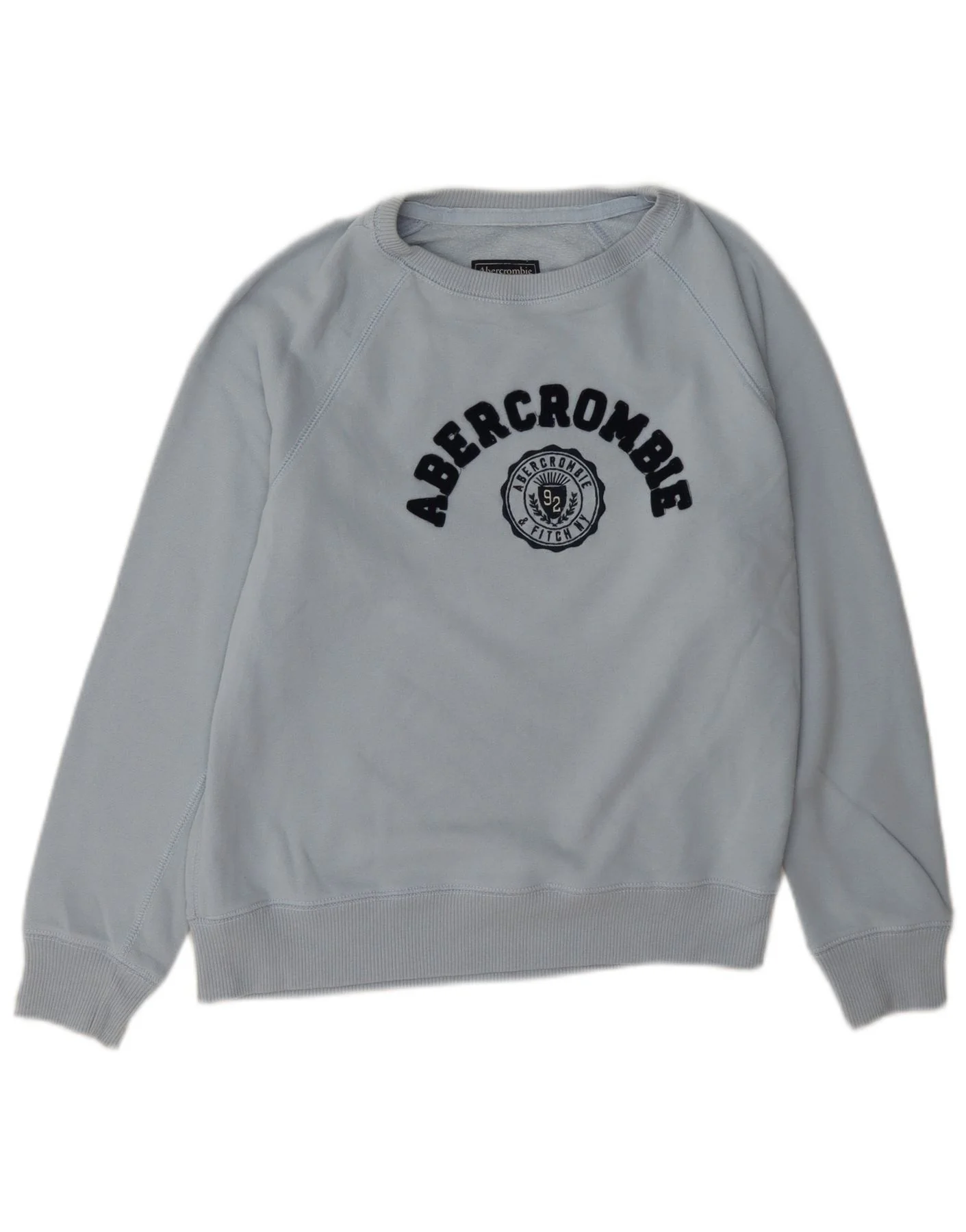 Abercrombie & Fitch Womens Graphic Sweatshirt Jumper UK 14 Large Blue