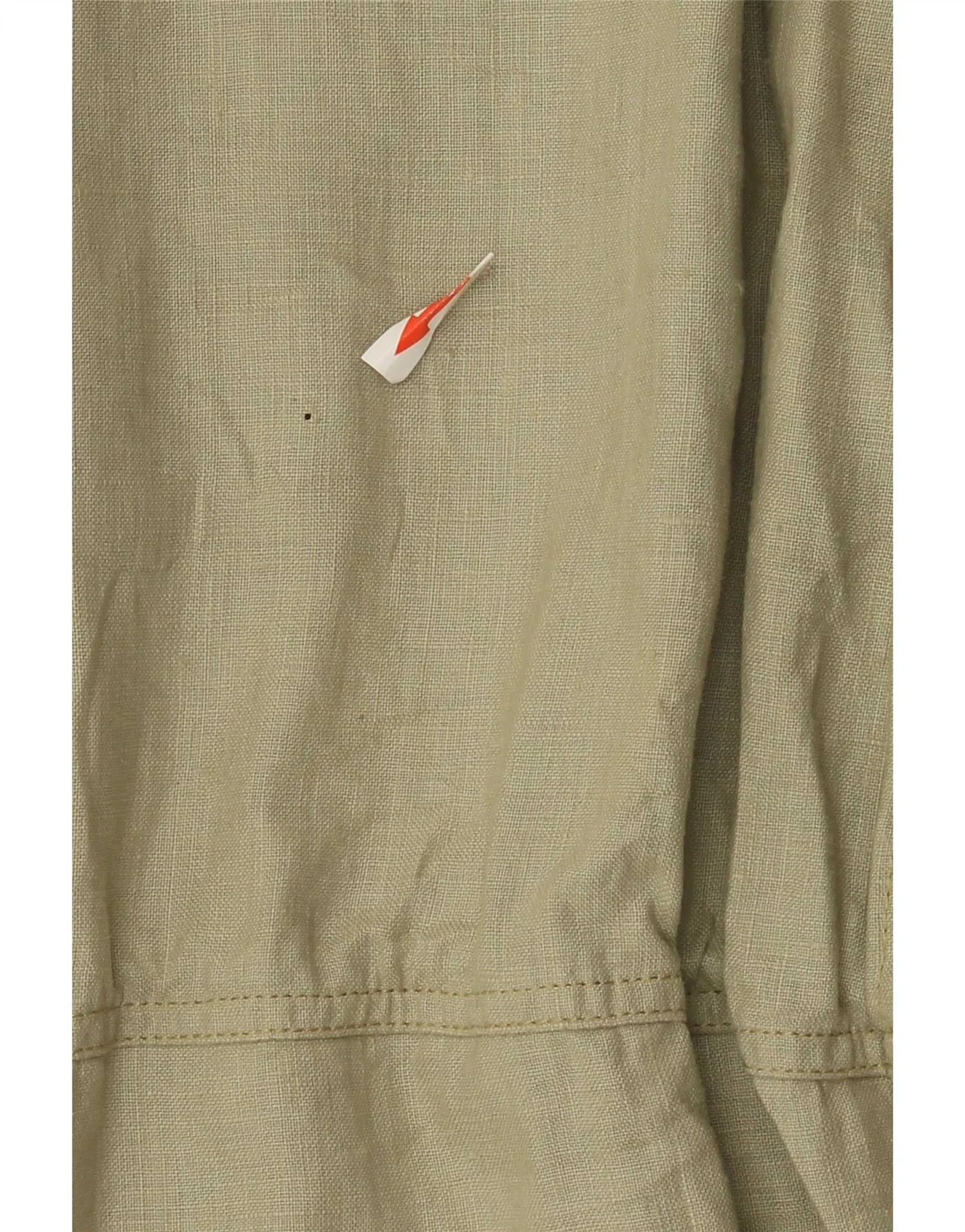 Adhoc Mens Utility Jacket UK 38 Medium Khaki Linen Army - Image 3