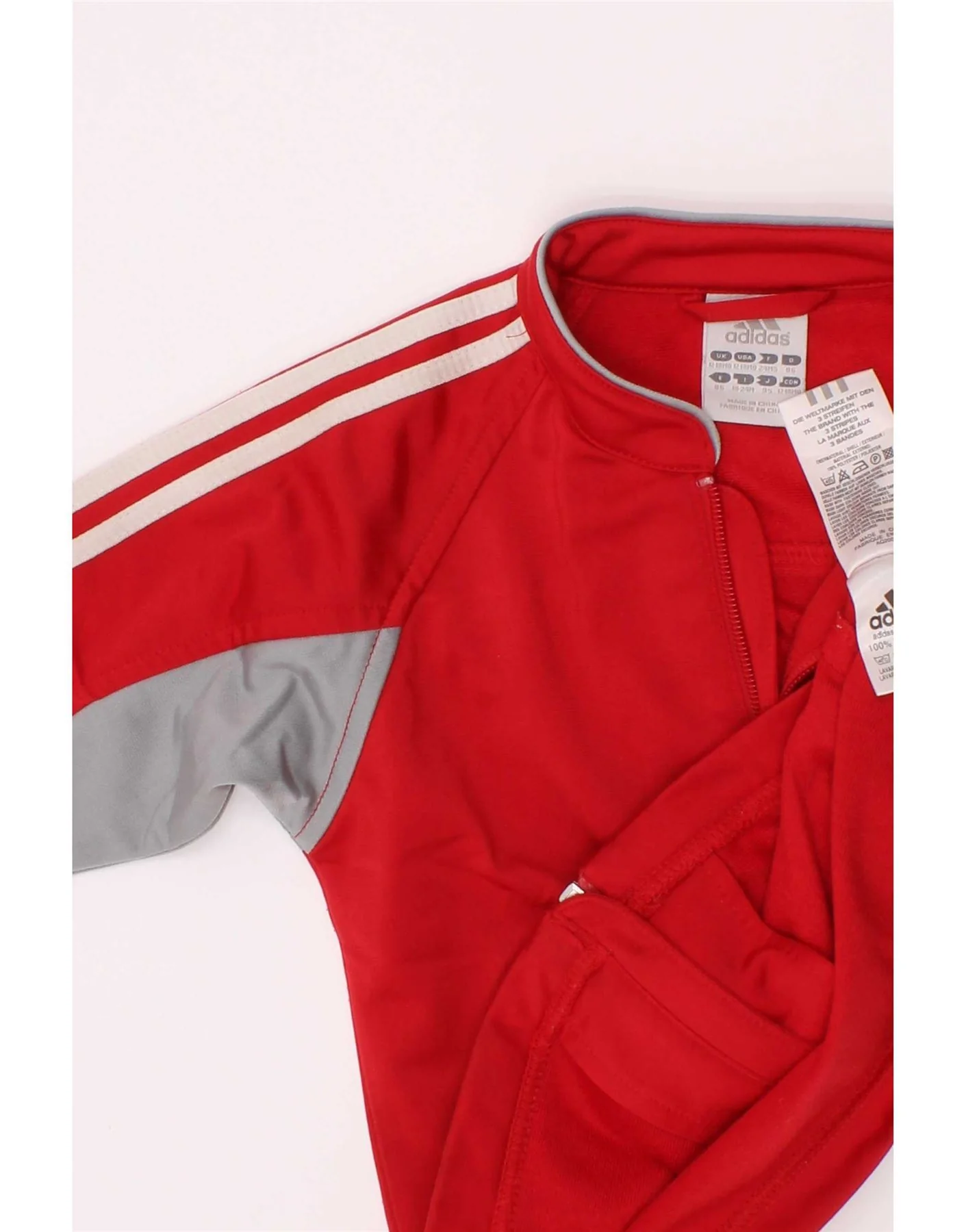 Adidas Baby Boys Tracksuit Top Jacket 12-18 Months Red Polyester - Image 3