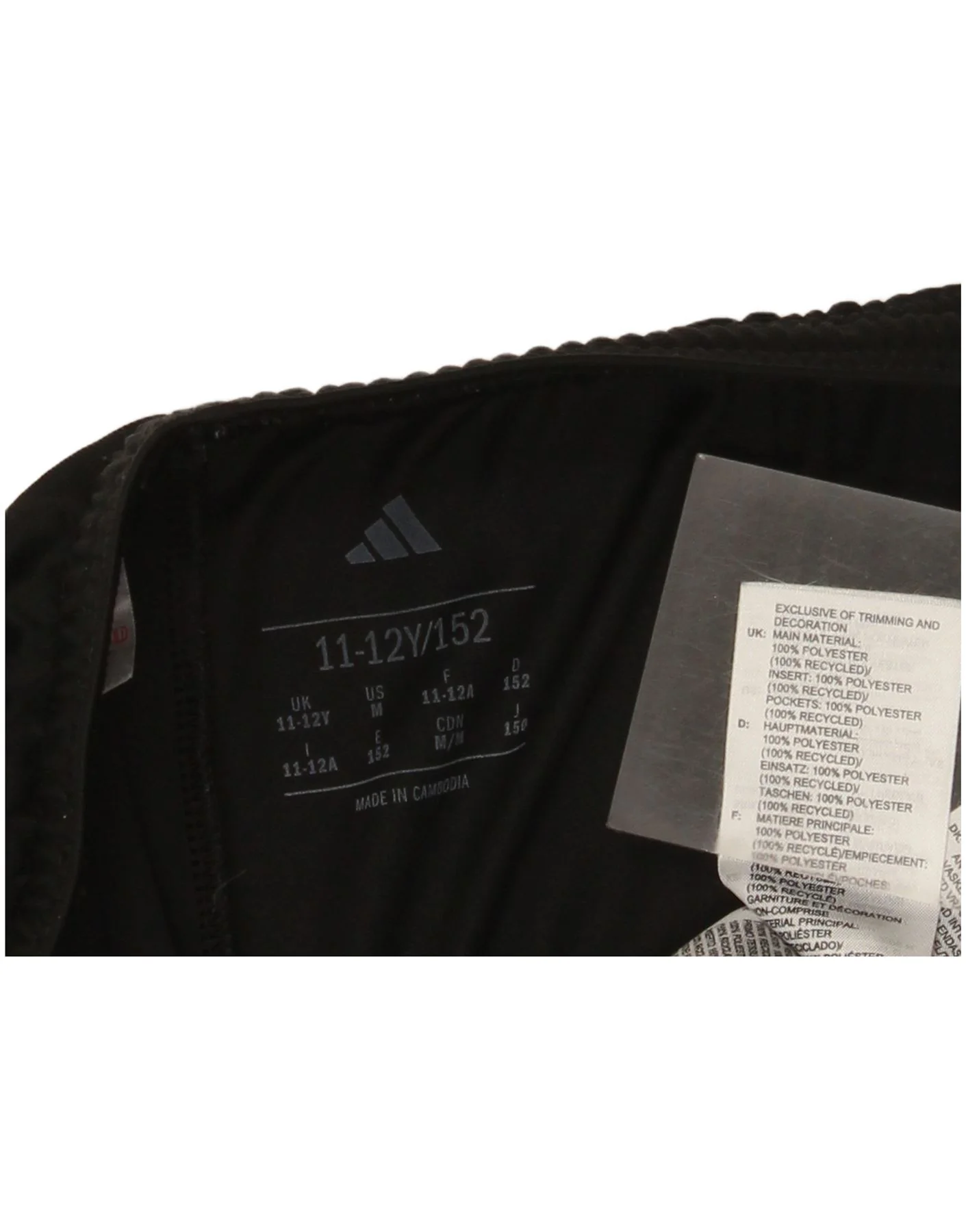 Adidas Boys Aeroready Sport Shorts 11-12 Years Black Polyester - Image 3