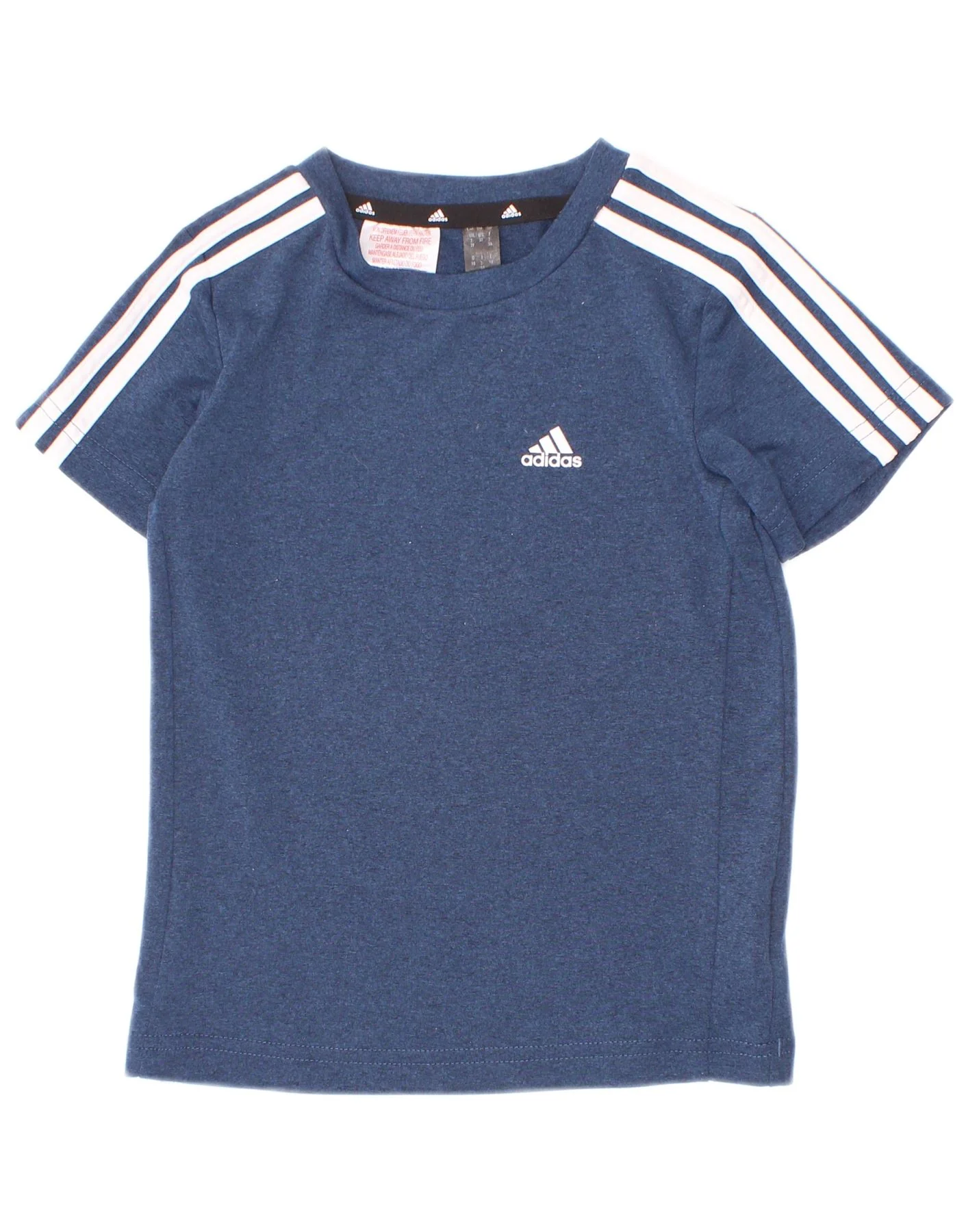 Adidas Boys Aeroready T-Shirt Top 2-3 Years Blue Polyester