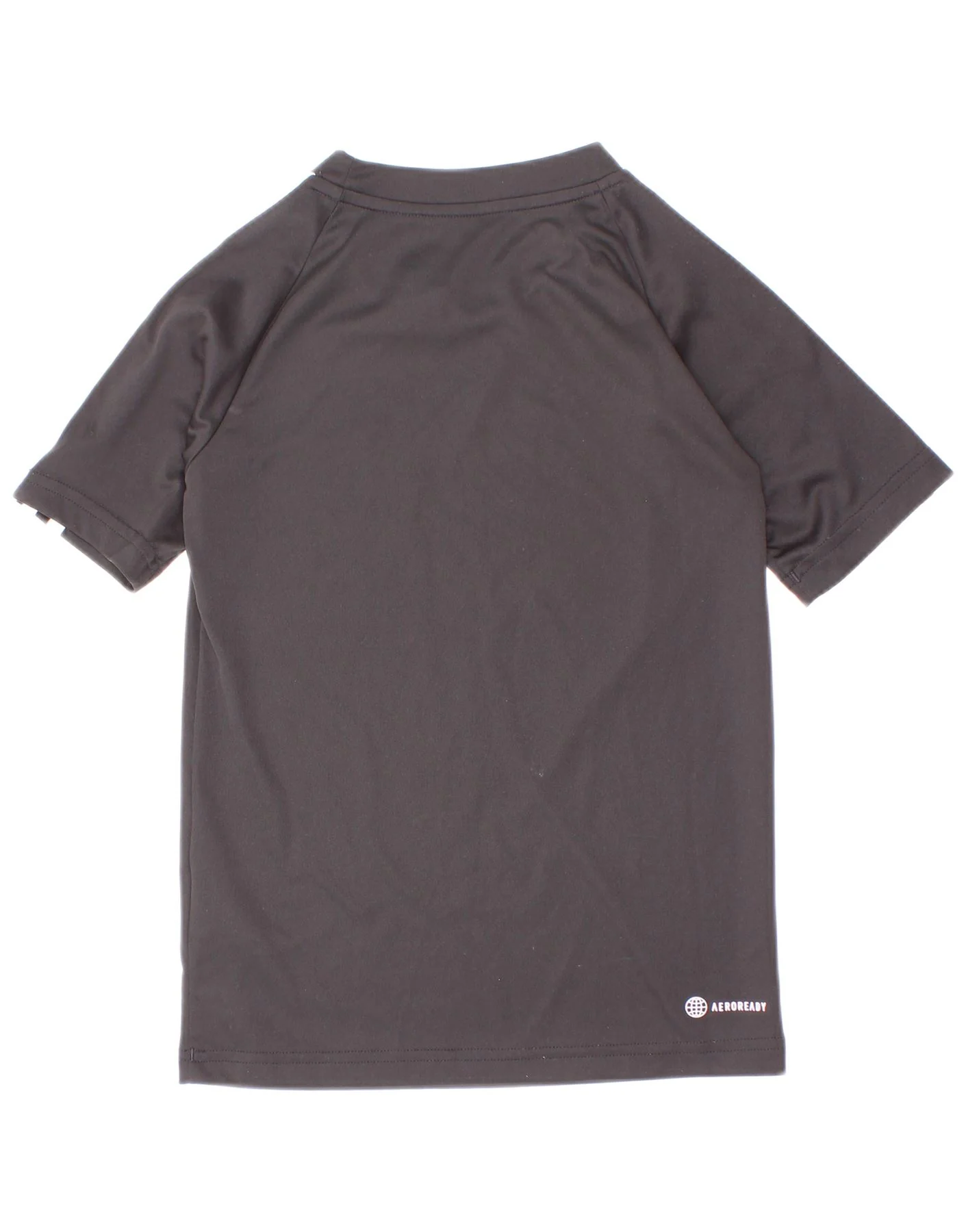 Adidas Boys Aeroready T-Shirt Top 7-8 Years Black Polyester - Image 2