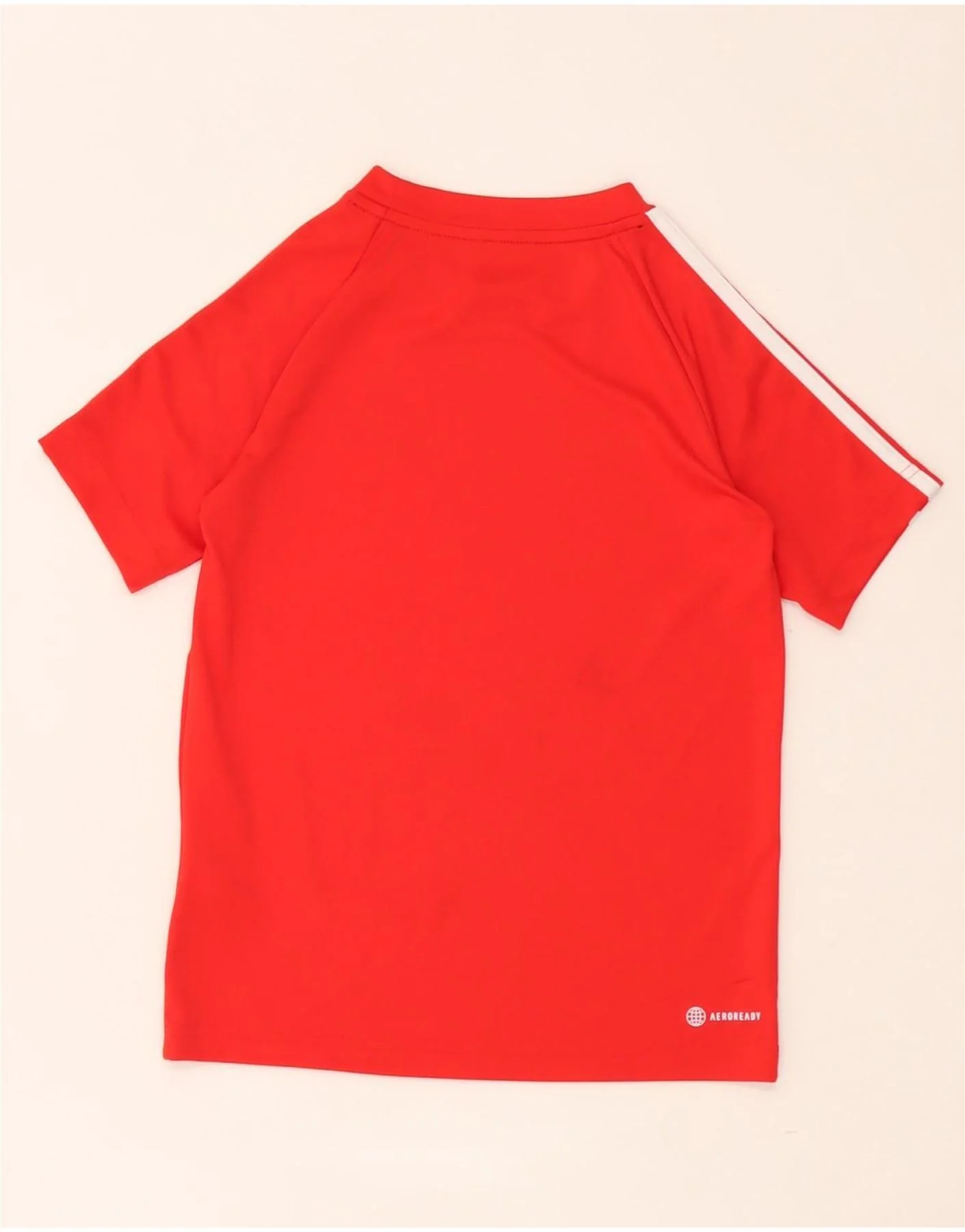 Adidas Boys Aeroready T-Shirt Top 9-10 Years Red Polyester - Image 2