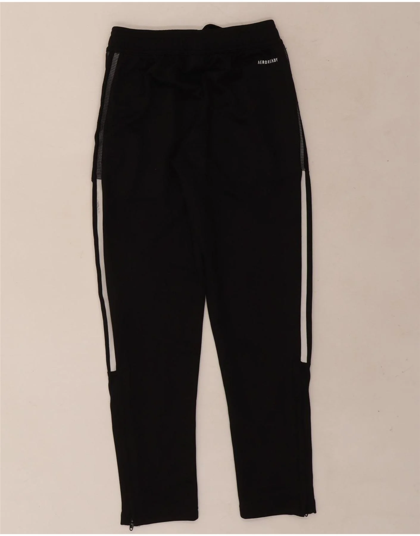 Adidas Boys Aeroready Tracksuit Trousers 9-10 Years Black Polyester - Image 2