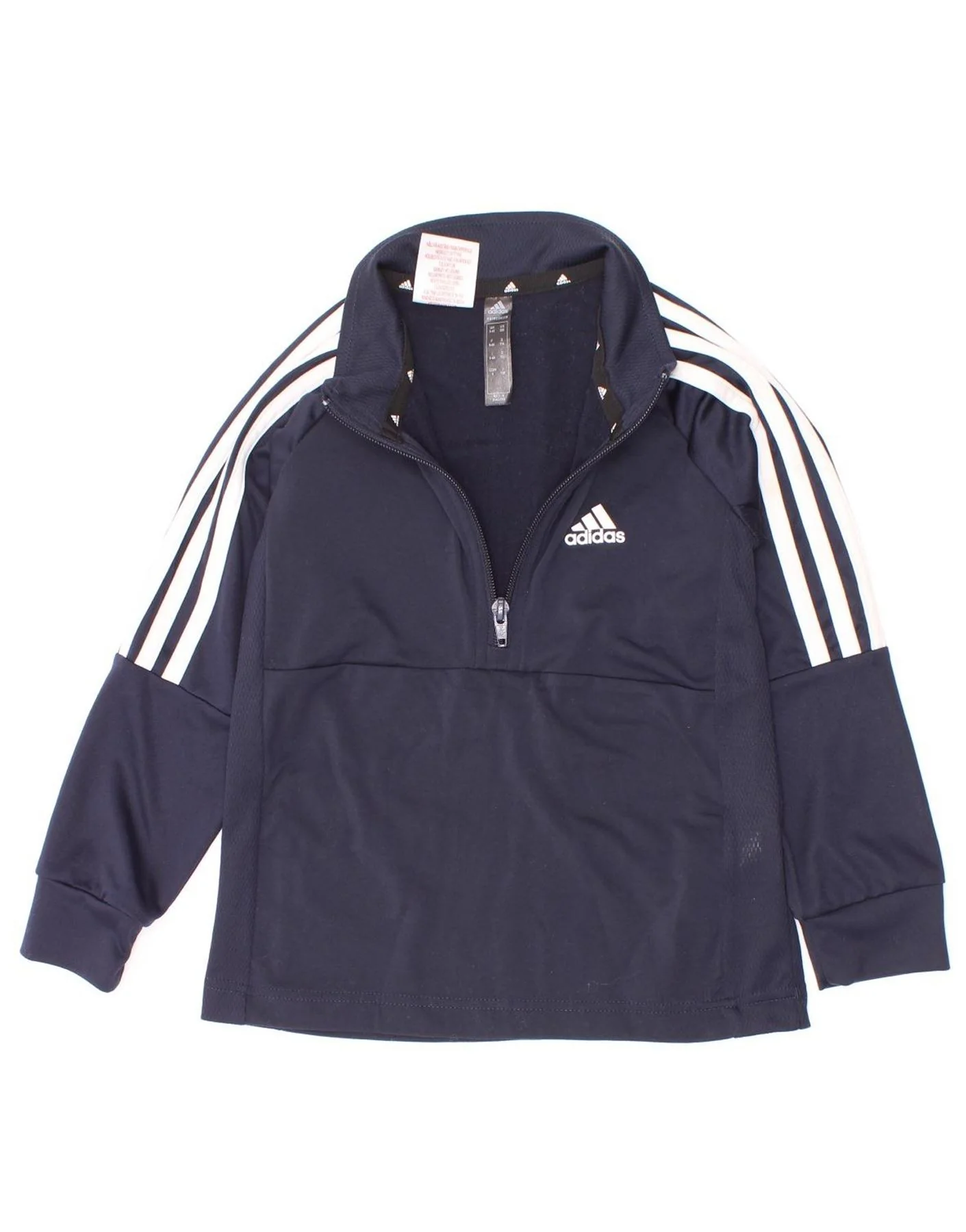 Adidas Boys Aeroready Zip Neck Pullover Tracksuit Top 5-6 Years Navy Blue