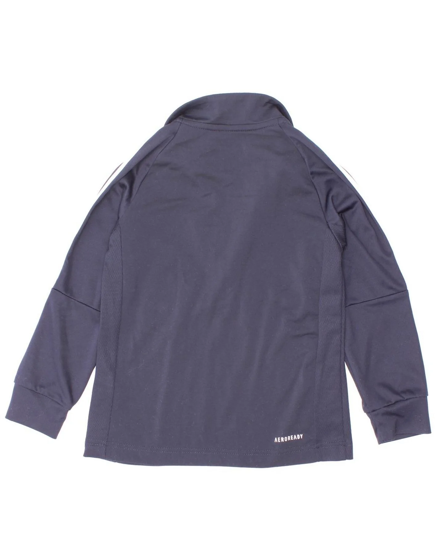 Adidas Boys Aeroready Zip Neck Pullover Tracksuit Top 5-6 Years Navy Blue - Image 2