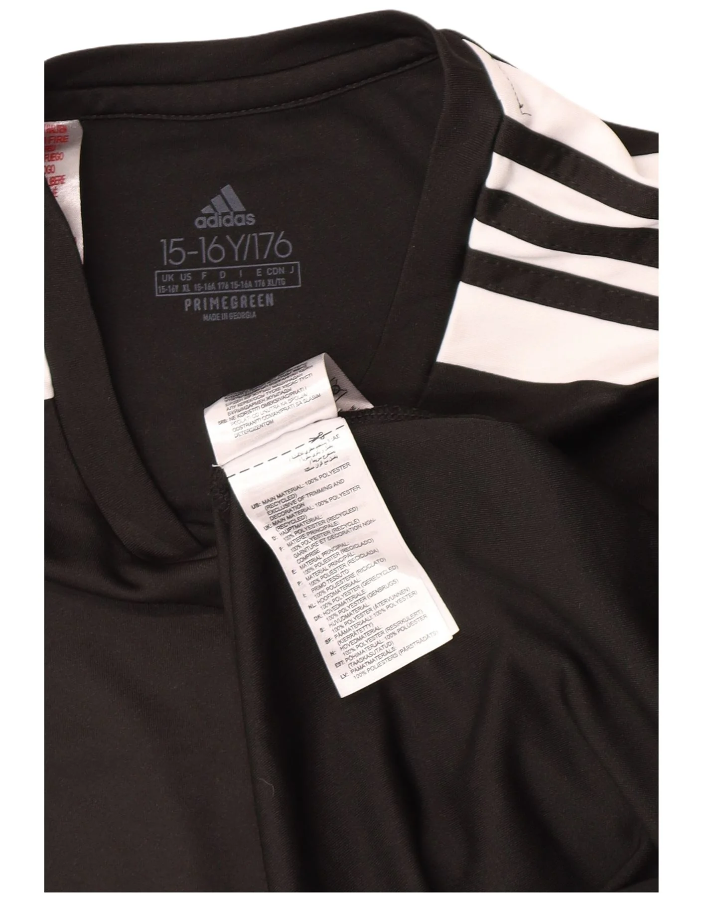 Adidas Boys Aris Limassol FC. Graphic T-Shirt Top 15-16 Years Black - Image 3