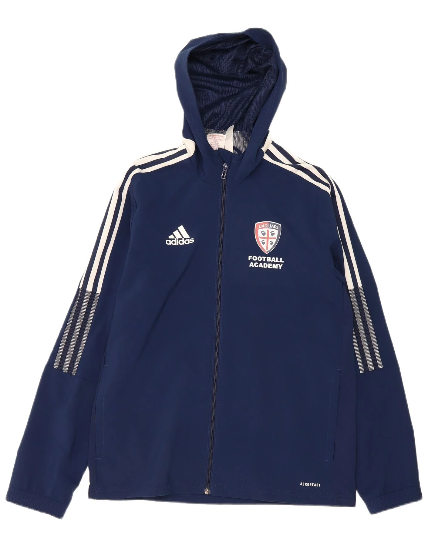 Adidas Boys Cagliari Graphic Tracksuit Top Jacket 13-14 Years Navy Blue