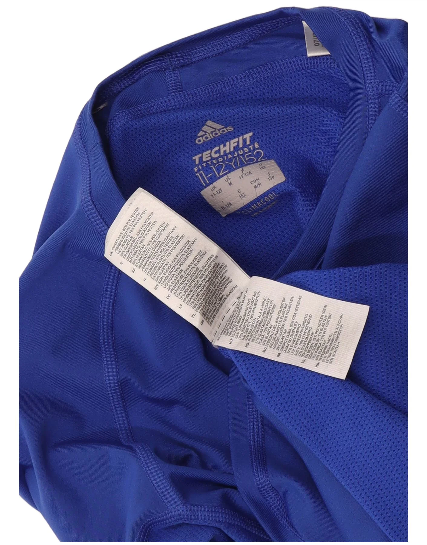 Adidas Boys Climacool Top Long Sleeve 11-12 Years Blue Polyester - Image 3
