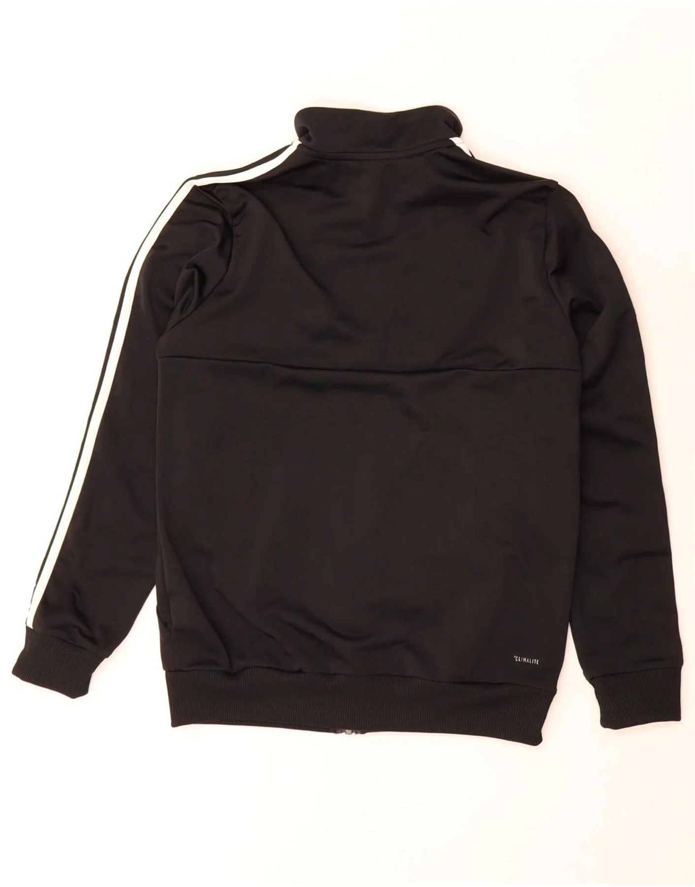 Adidas Boys Climalite Tracksuit Top Jacket 13-14 Years Black Polyester - Image 2