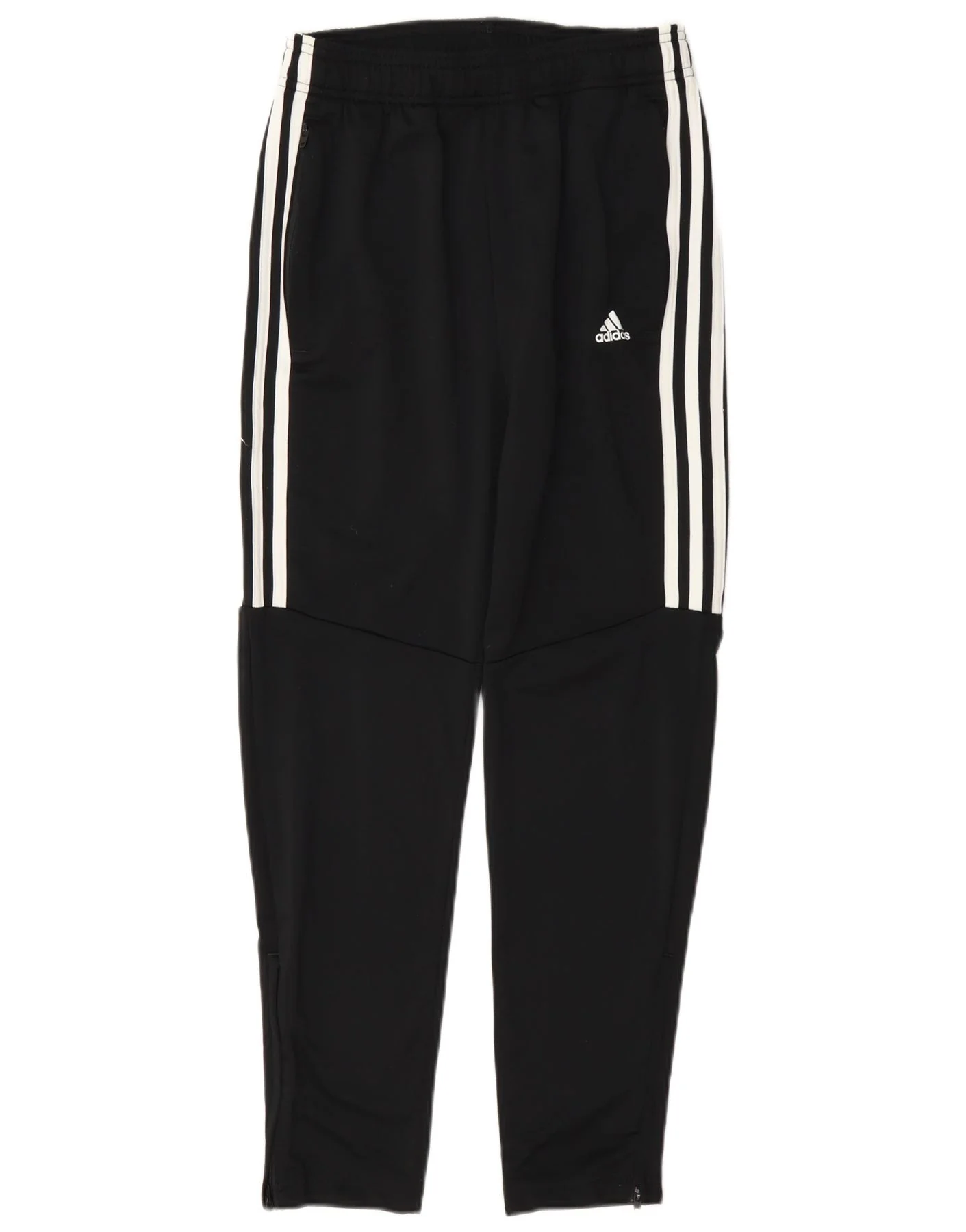 Adidas Boys Climalite Tracksuit Trousers 11-12 Years Black Polyester