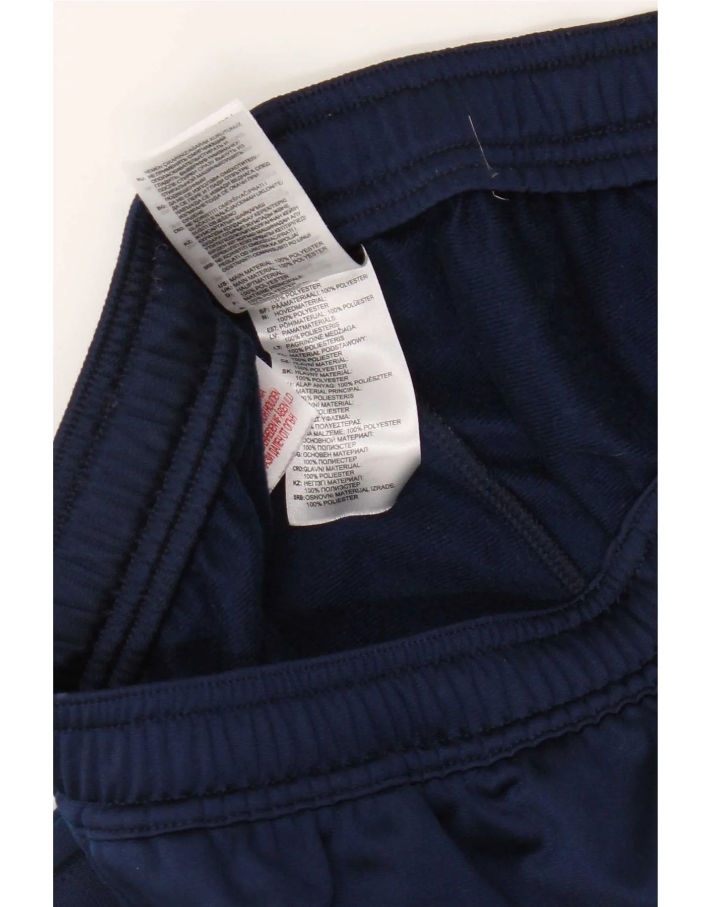 Adidas Boys Climalite Tracksuit Trousers 13-14 Years Navy Blue Polyester - Image 3