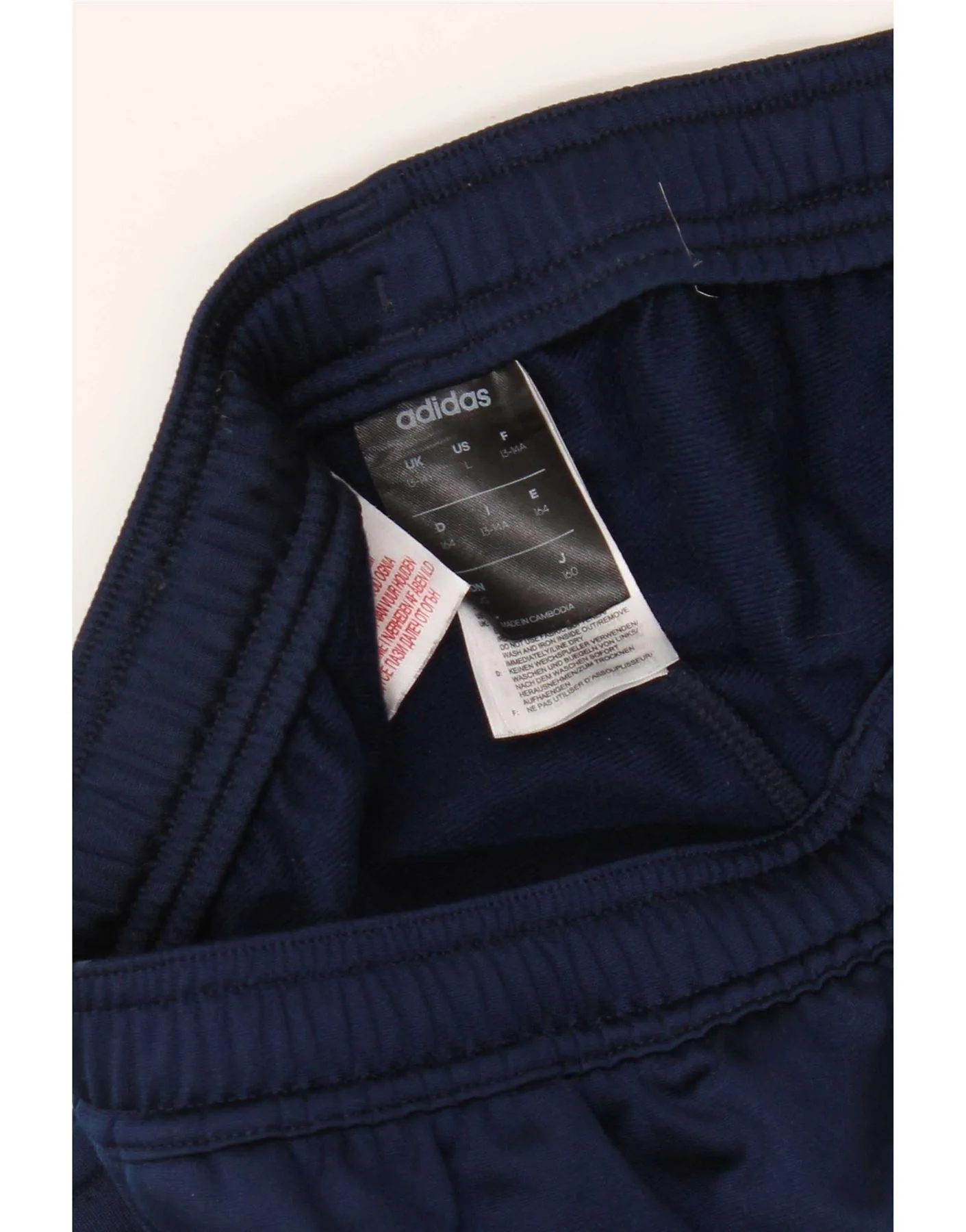 Adidas Boys Climalite Tracksuit Trousers 13-14 Years Navy Blue Polyester - Image 4