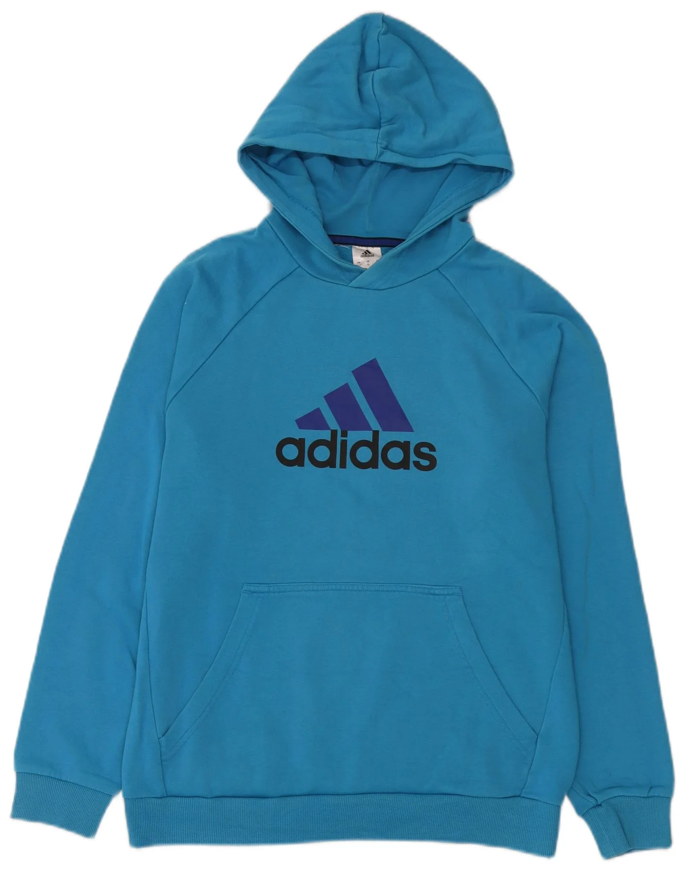 Adidas Boys Graphic Hoodie Jumper 15-16 Years Blue