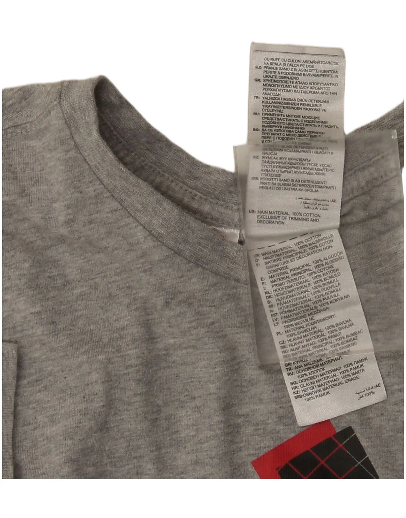 Adidas Boys Graphic T-Shirt Top 13-14 Years Grey Cotton - Image 3