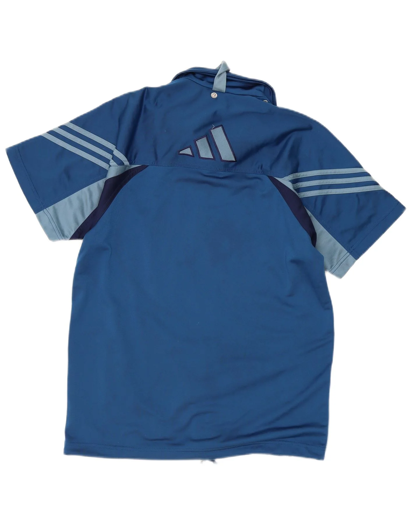 Adidas Boys Graphic Tracksuit Top Jacket 15-16 Years Blue Colourblock - Image 2