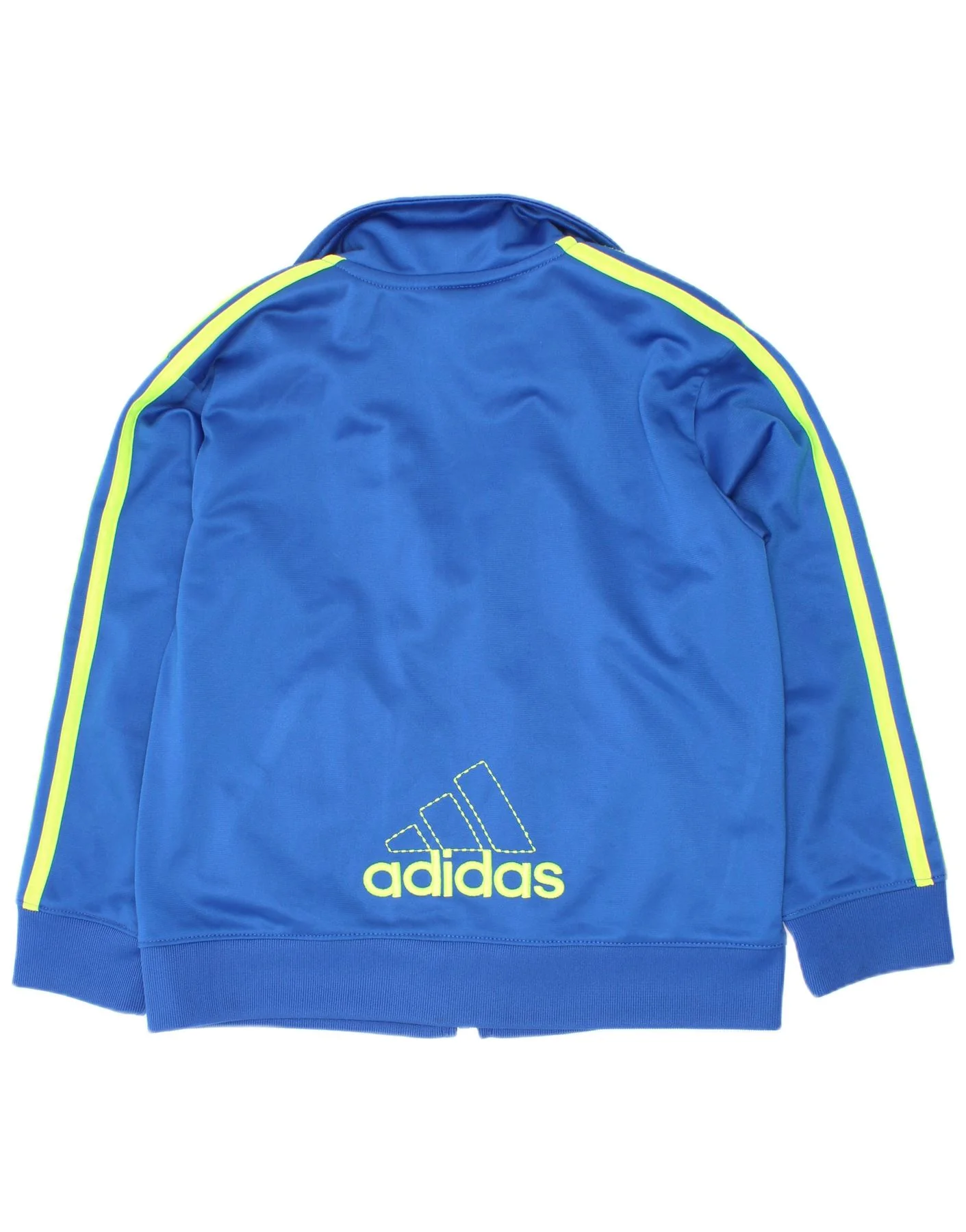 Adidas Boys Graphic Tracksuit Top Jacket 4-5 Years Blue Polyester - Image 2