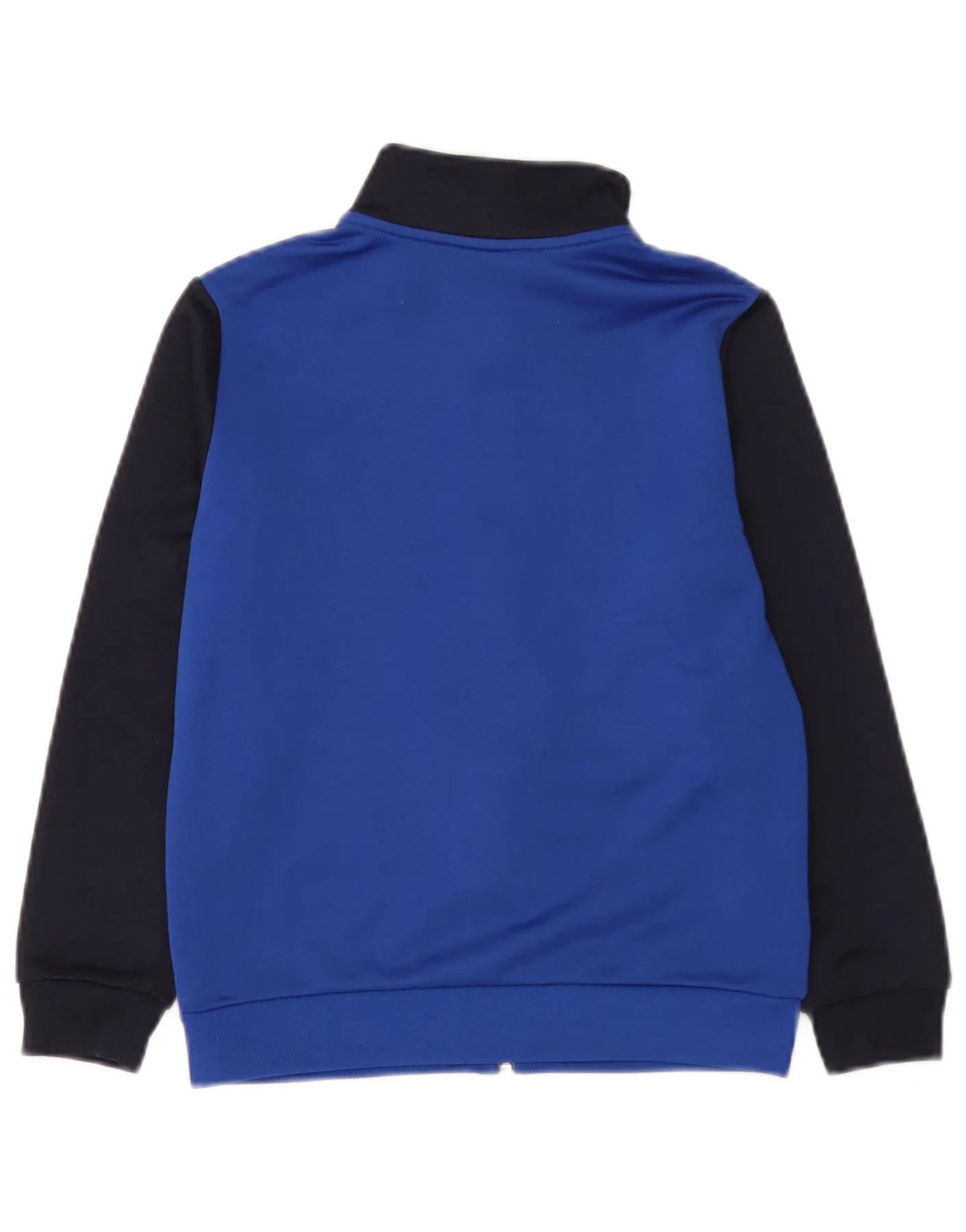 Adidas Boys Graphic Tracksuit Top Jacket 9-10 Years Blue Colourblock - Image 2