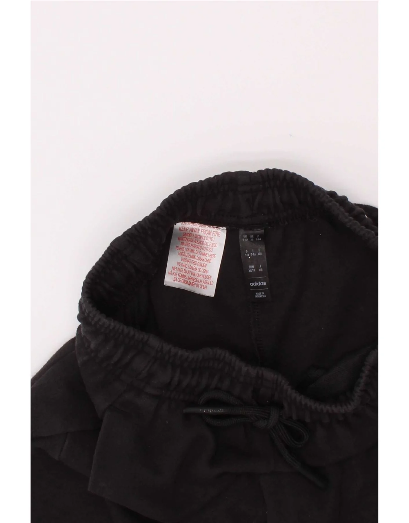Adidas Boys Graphic Tracksuit Trousers Joggers 7-8 Years Black - Image 3