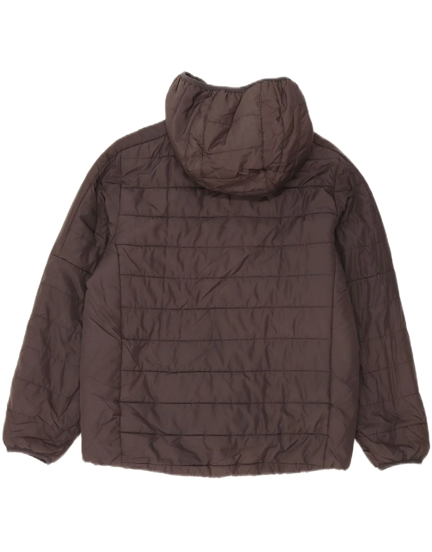 Adidas Boys Hooded Padded Jacket 10-11 Years Medium Black Polyester - Image 2