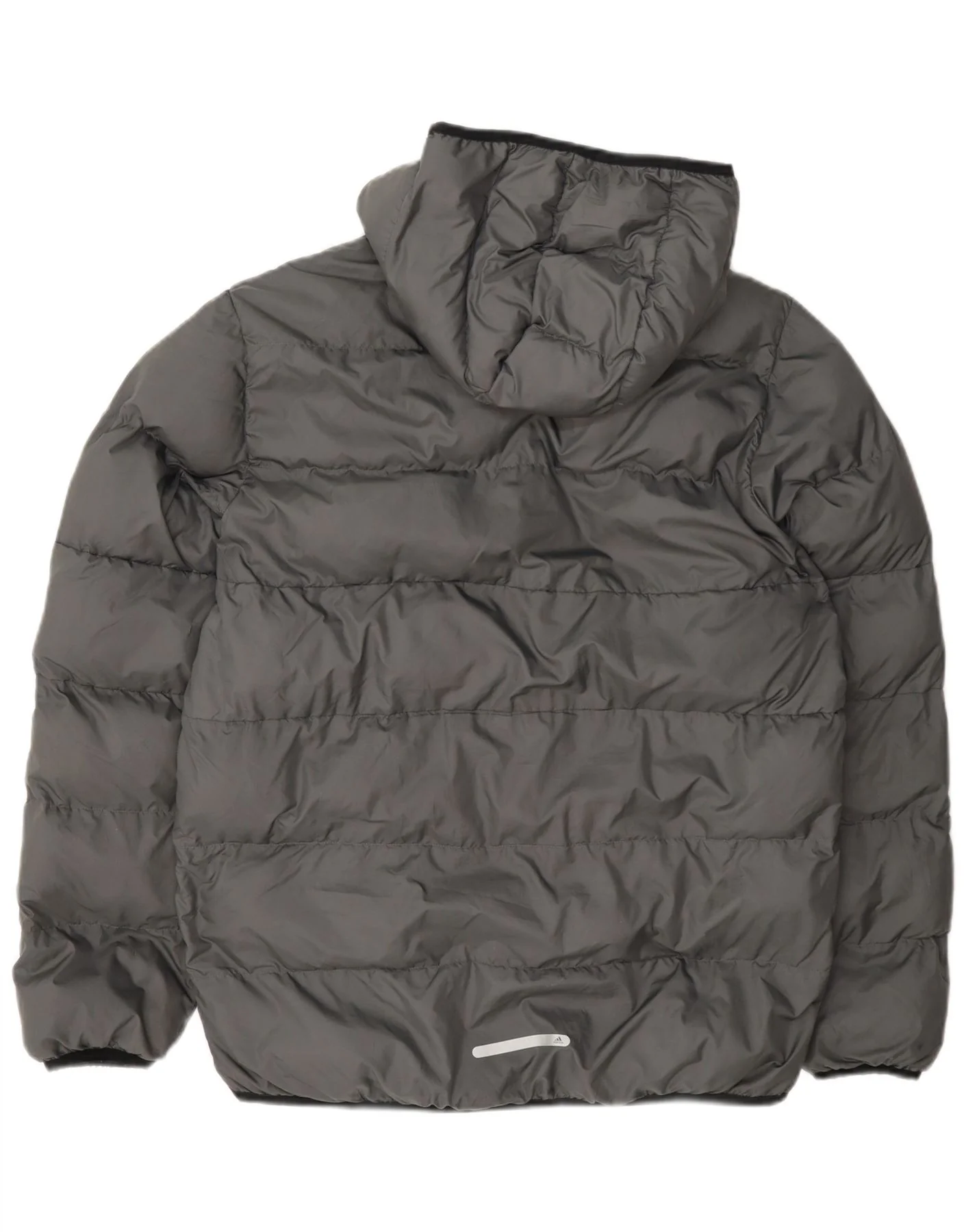 Adidas Boys Hooded Padded Jacket 15-16 Years Grey Polyester - Image 2