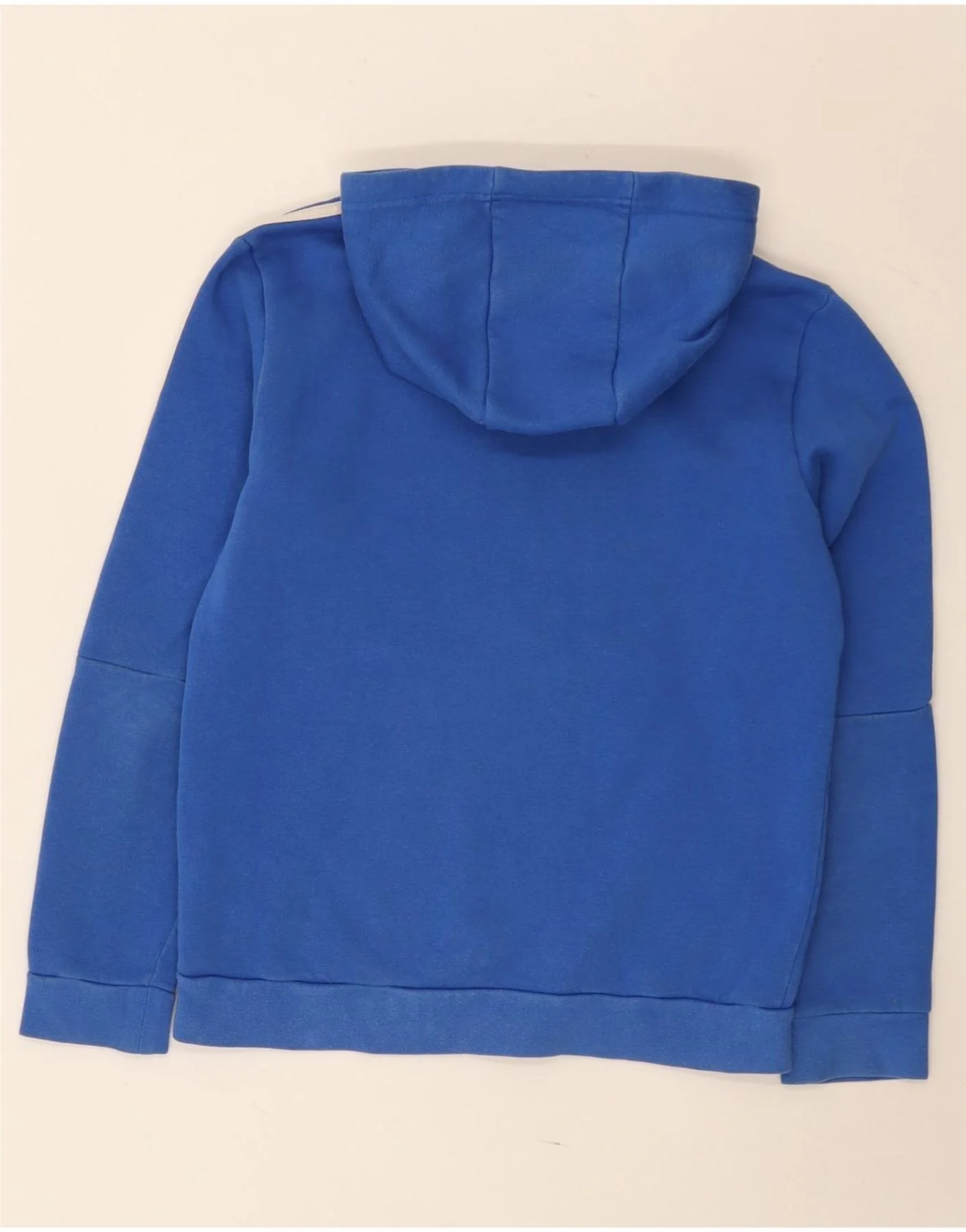 Adidas Boys Hoodie Jumper 11-12 Years Blue Cotton - Image 2
