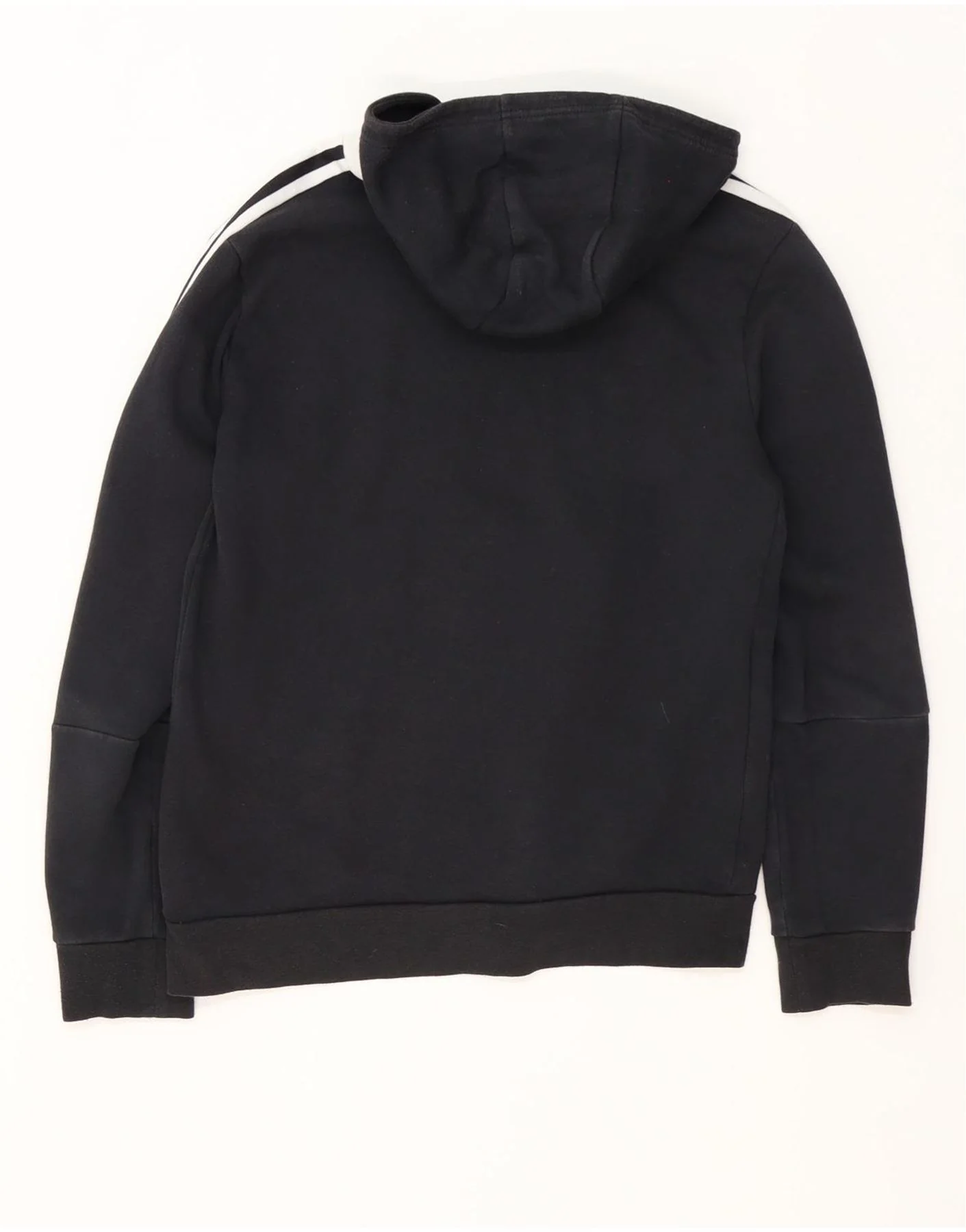 Adidas Boys Hoodie Jumper 13-14 Years Black Cotton - Image 2