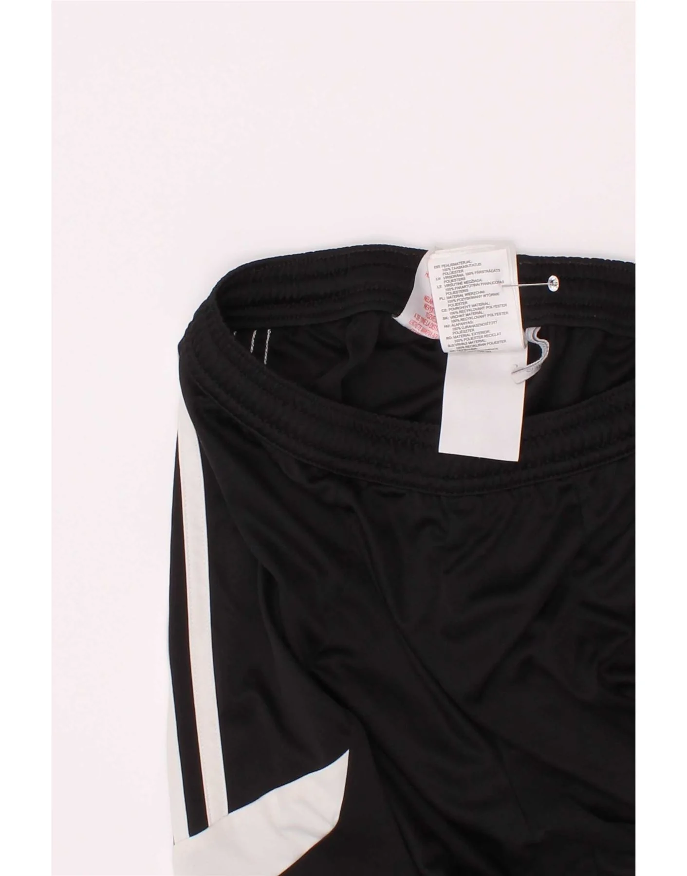 Adidas Boys Sport Shorts 9-10 Years Medium Black Colourblock Polyester - Image 4
