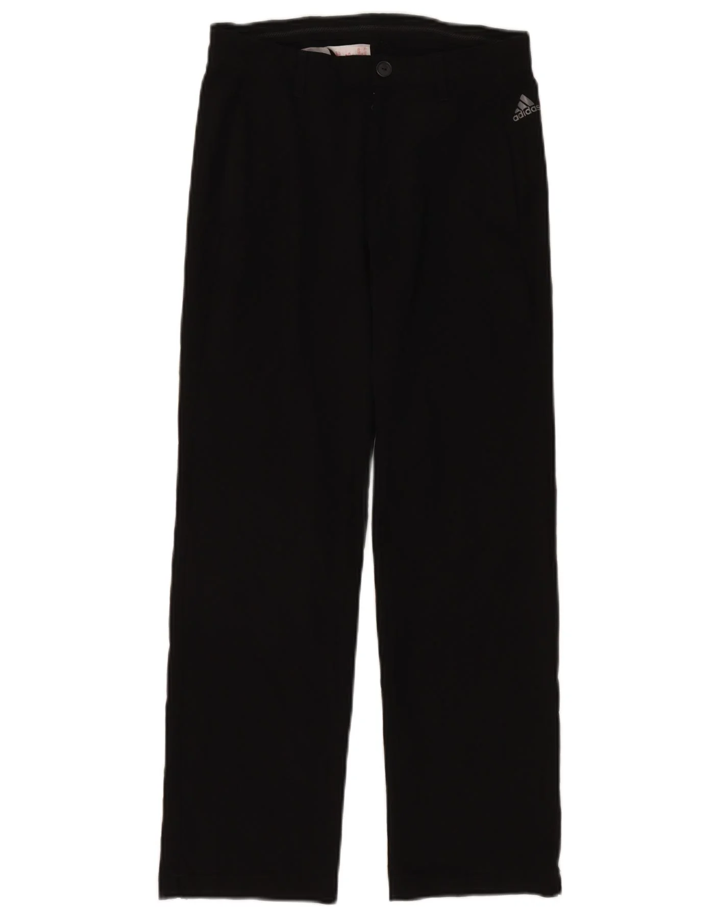 Adidas Boys Straight Chino Trousers 11-12 Years Medium W26 L26 Black