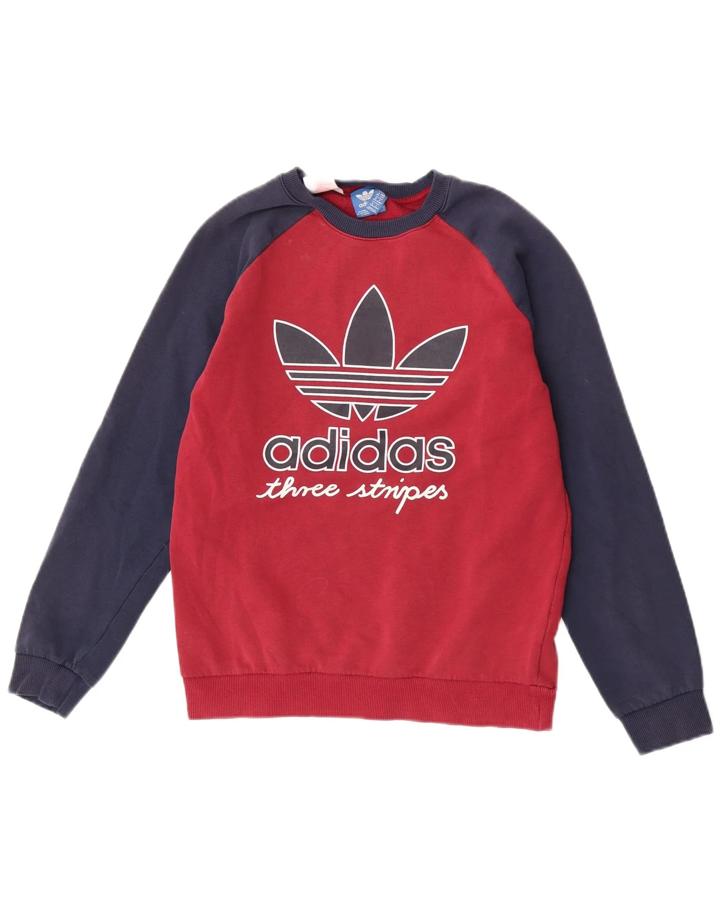Adidas Boys Three Stripes Graphic T-Shirt Top 13-14 Years Red Colourblock