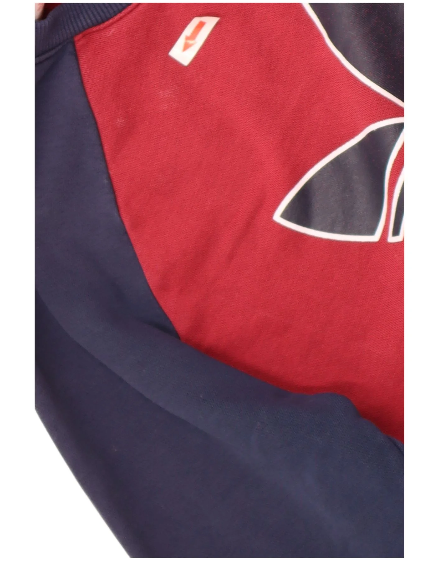Adidas Boys Three Stripes Graphic T-Shirt Top 13-14 Years Red Colourblock - Image 3