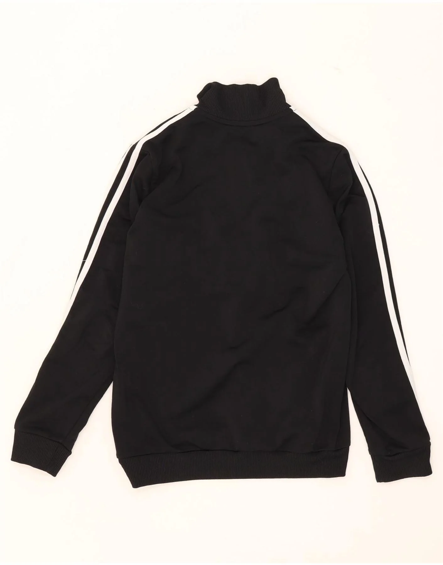 Adidas Boys Tracksuit Top Jacket 11-12 Years Black Colourblock - Image 2