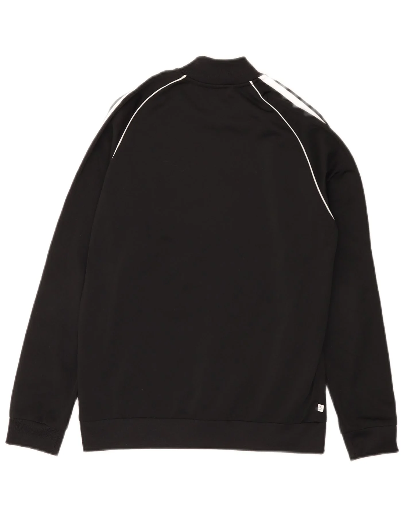 Adidas Boys Tracksuit Top Jacket 11-12 Years Black Polyester - Image 2