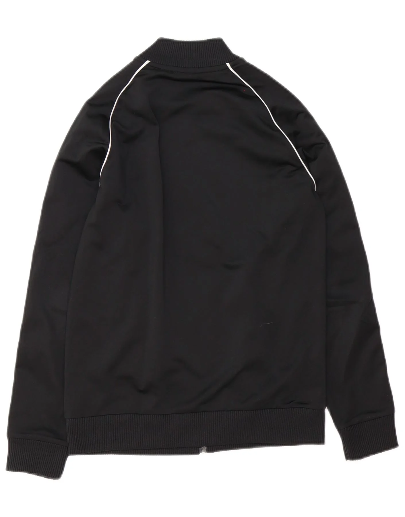 Adidas Boys Tracksuit Top Jacket 11-12 Years Black Polyester - Image 2