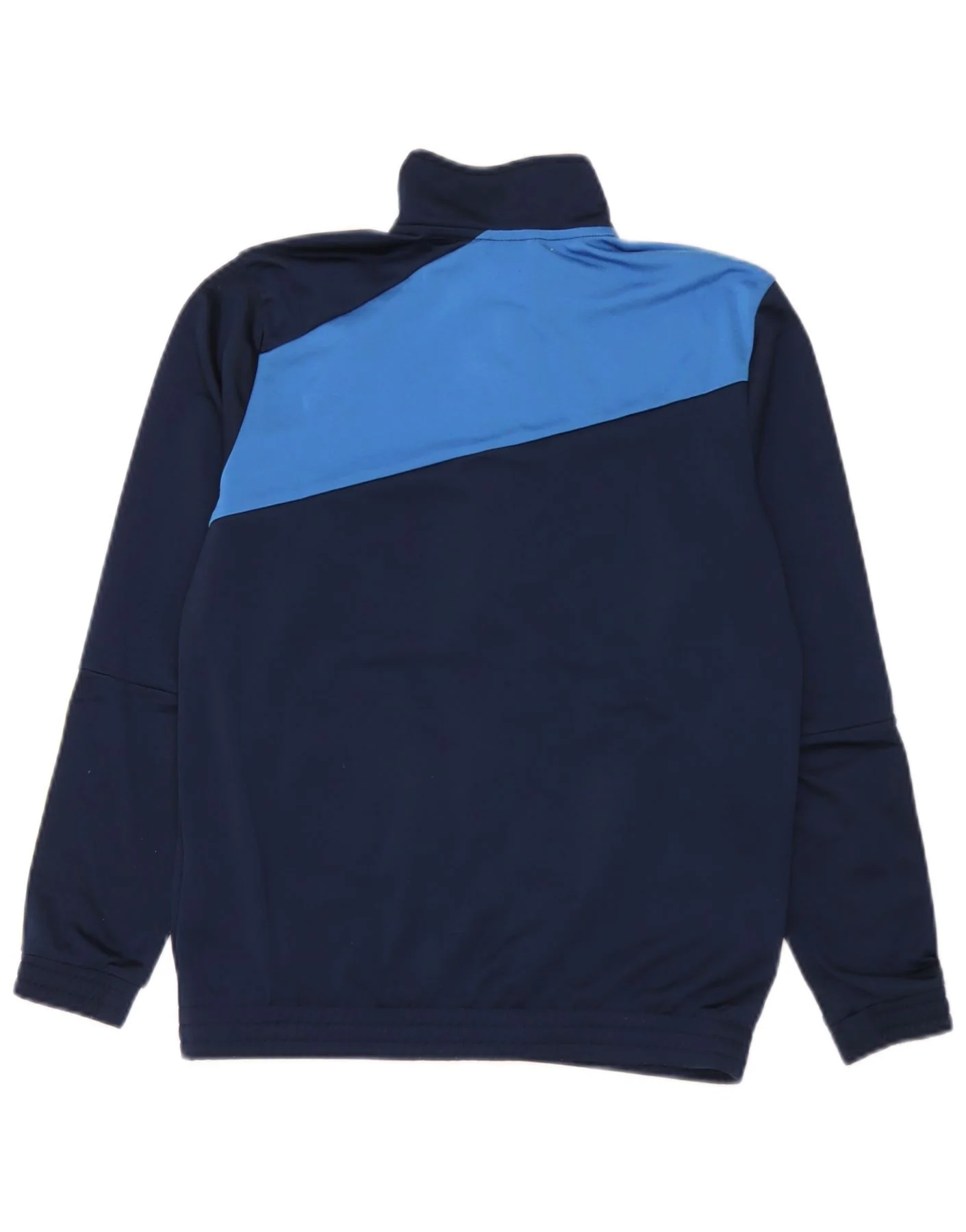 Adidas Boys Tracksuit Top Jacket 13-14 Years Navy Blue Colourblock - Image 2