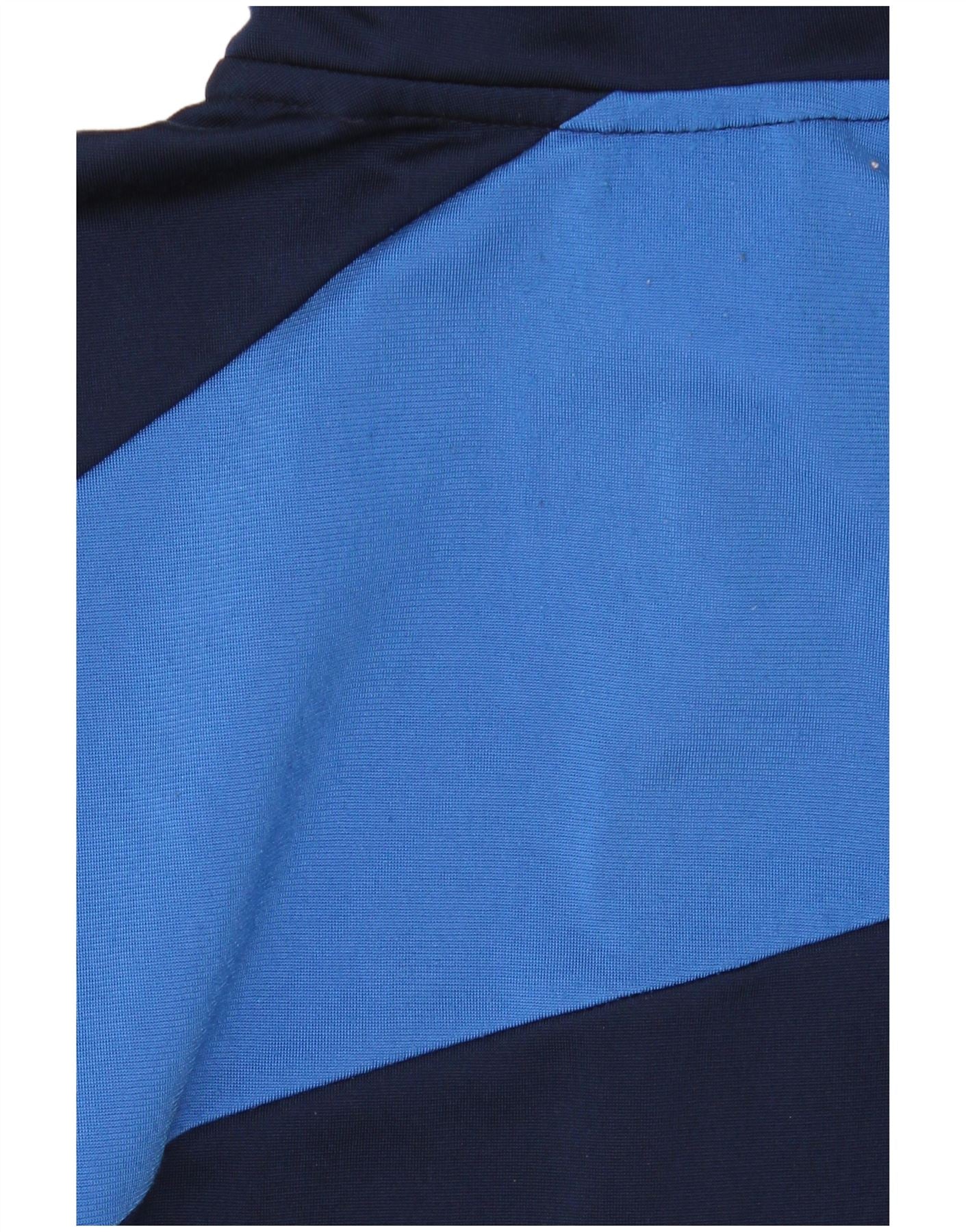 Adidas Boys Tracksuit Top Jacket 13-14 Years Navy Blue Colourblock - Image 4