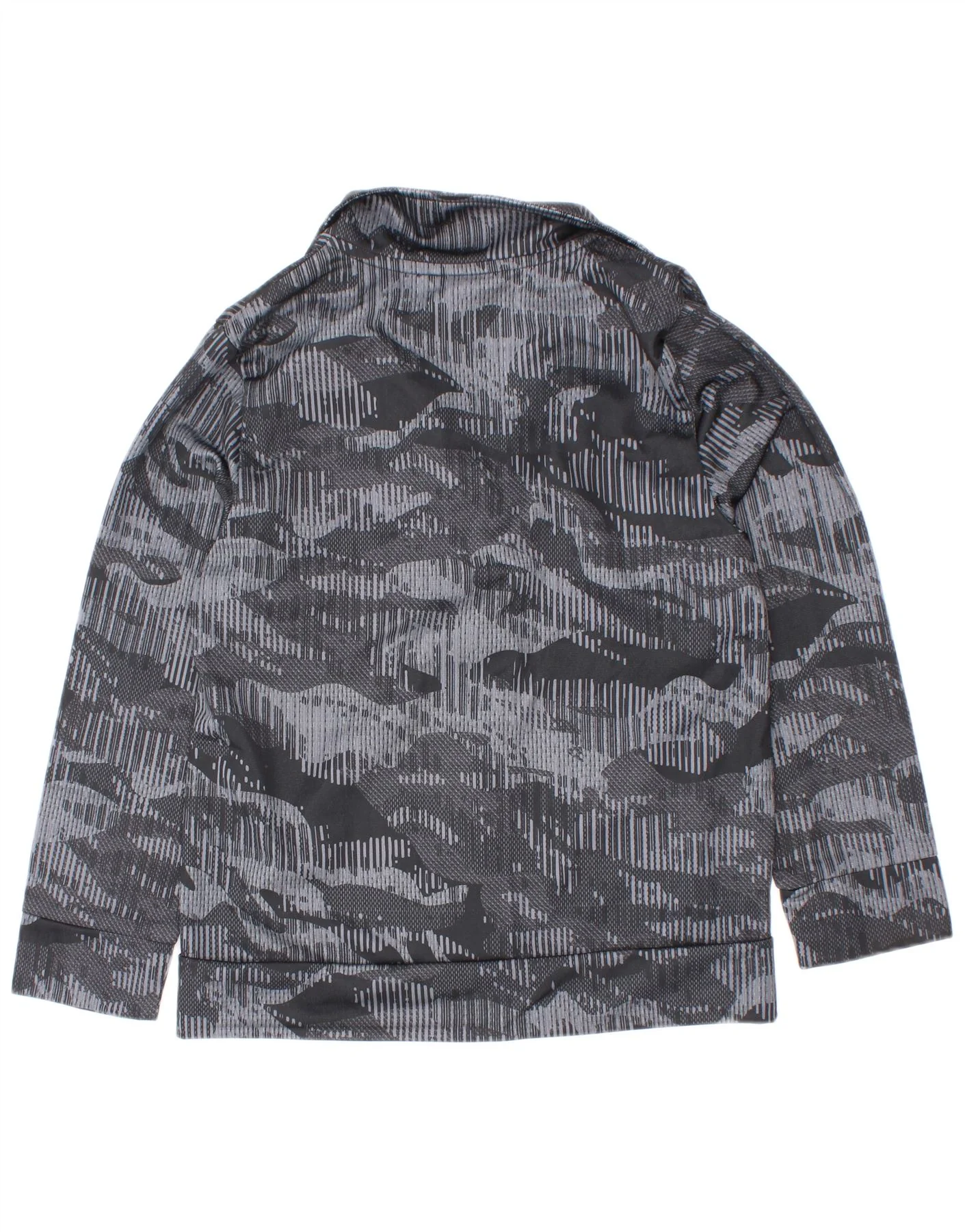 Adidas Boys Tracksuit Top Jacket 5-6 Years Grey Camouflage Polyester - Image 2