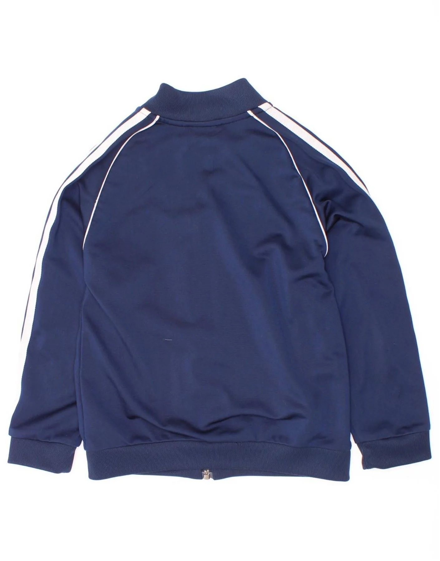 Adidas Boys Tracksuit Top Jacket 6-7 Years Navy Blue Polyester - Image 2