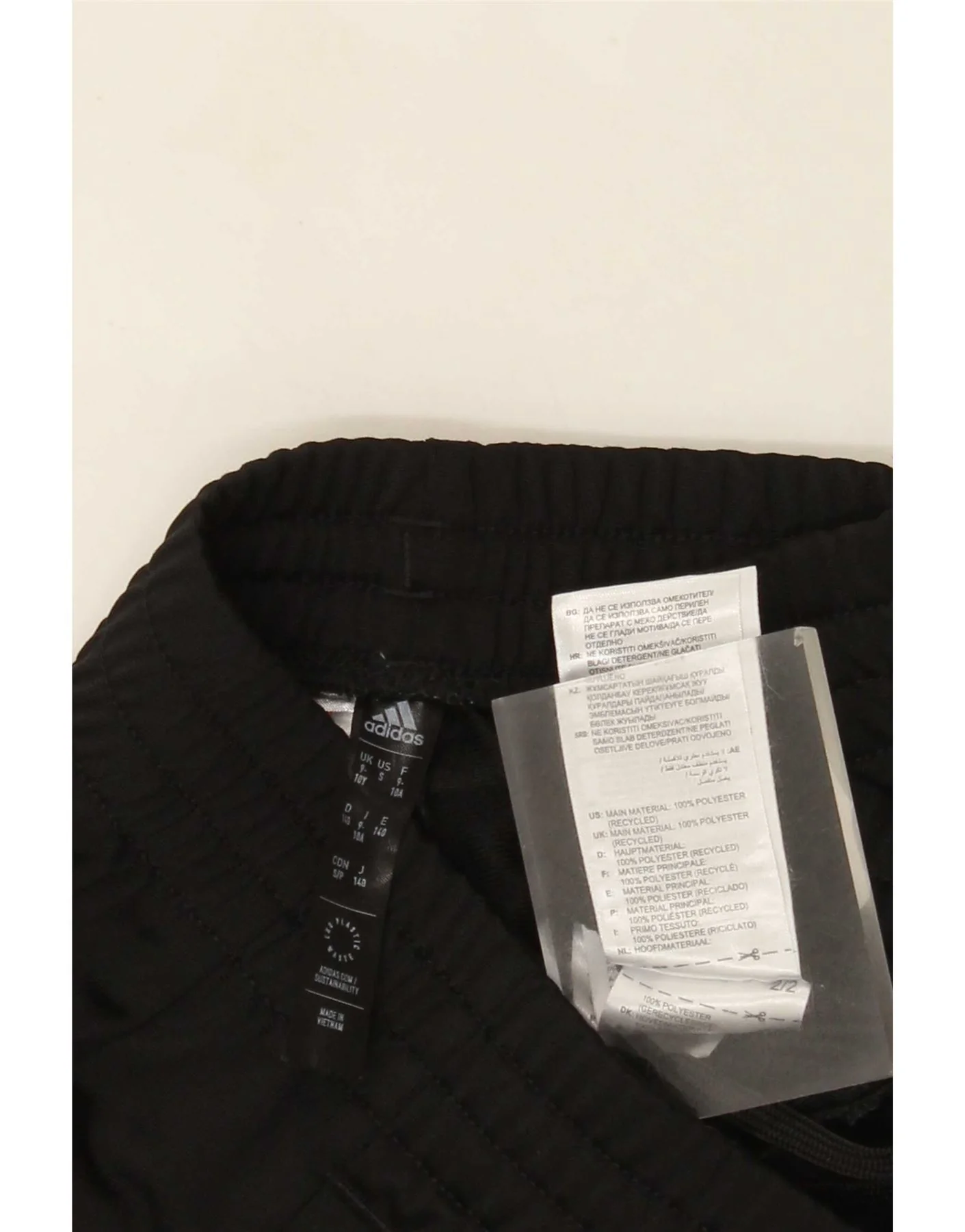 Adidas Boys Tracksuit Trousers 9-10 Years Black Polyester - Image 4