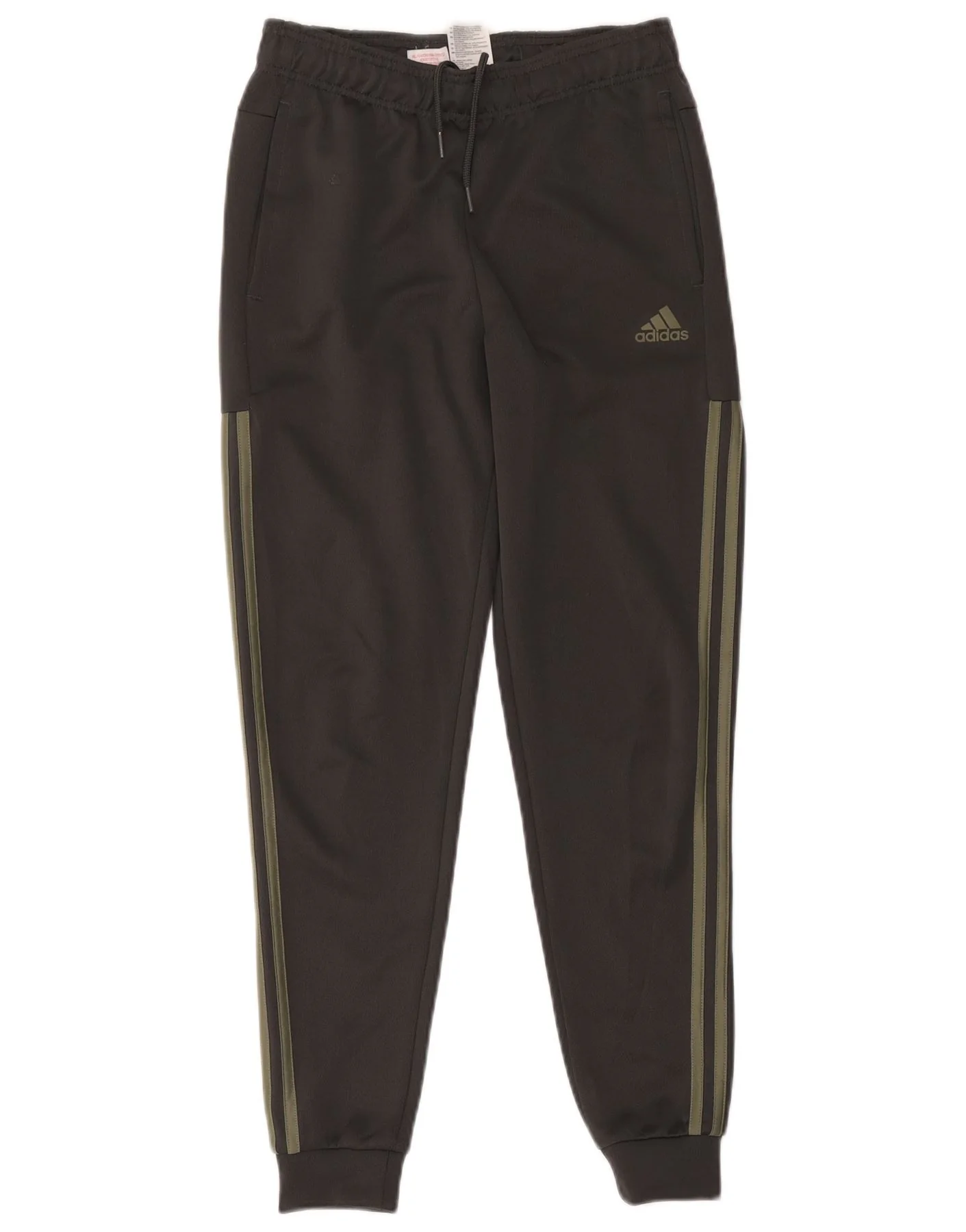Adidas Boys Tracksuit Trousers Joggers 13-14 Years Grey Cotton