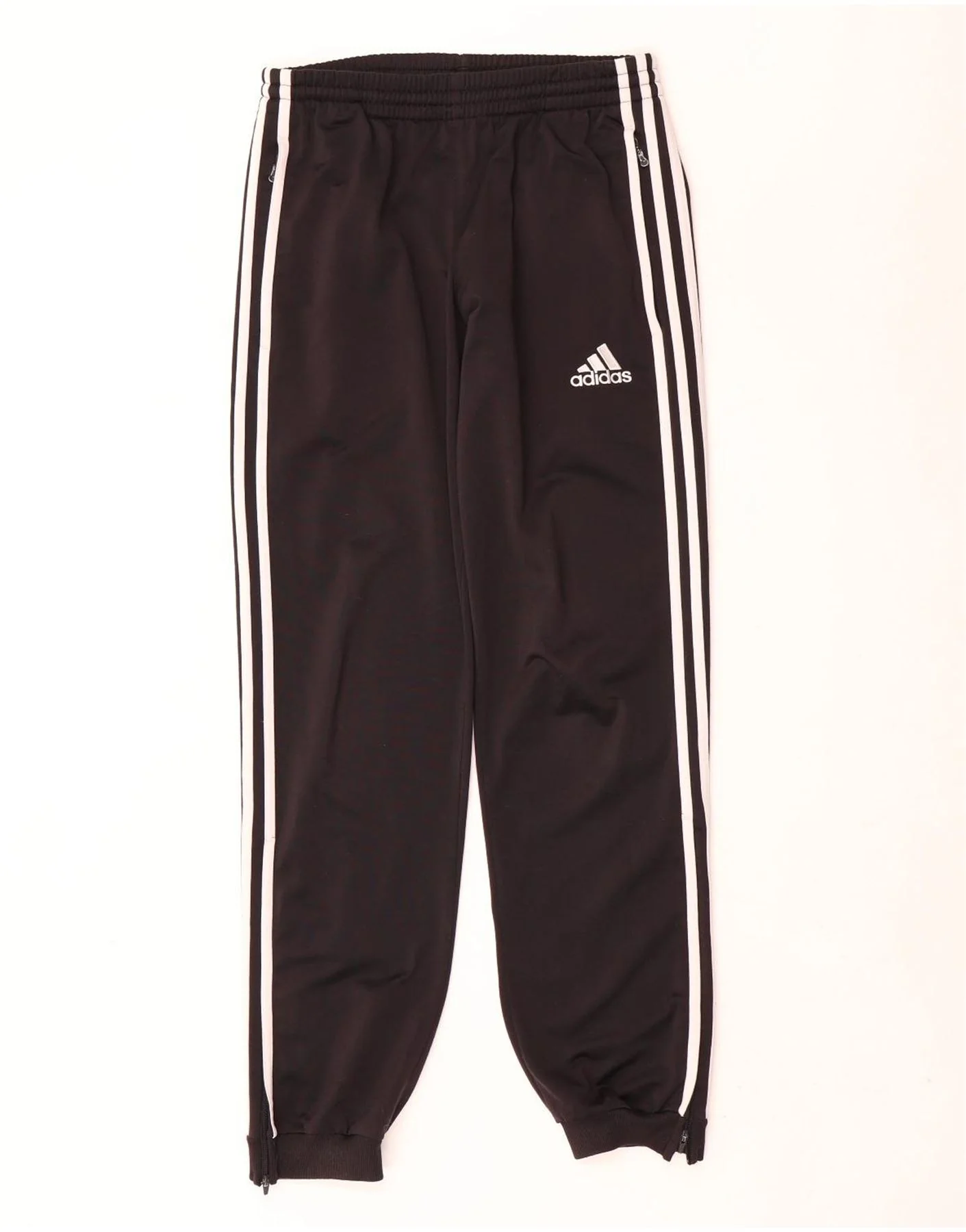 Adidas Boys Tracksuit Trousers Joggers 15-16 Years Black Polyester