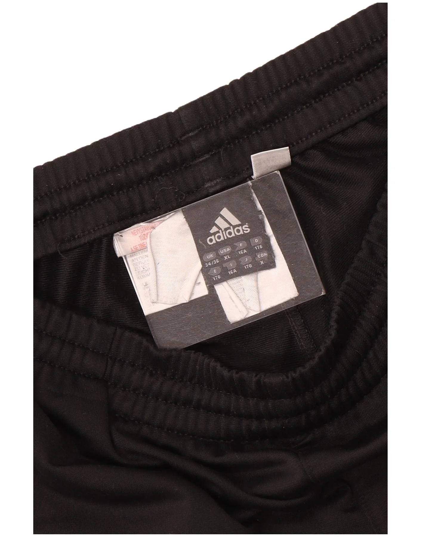 Adidas Boys Tracksuit Trousers Joggers 15-16 Years Black Polyester - Image 3