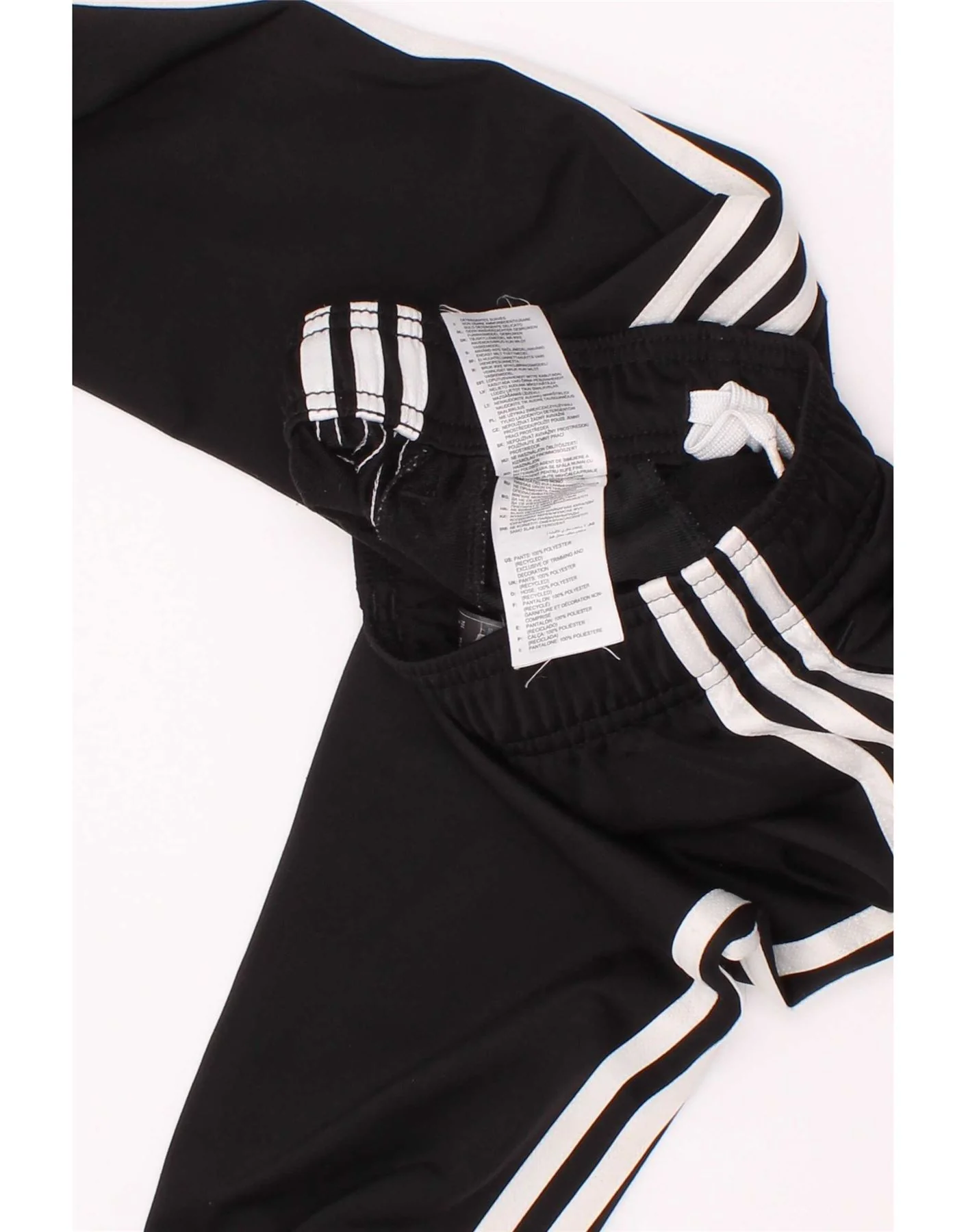 Adidas Boys Tracksuit Trousers Joggers 3-4 Years Black Polyester - Image 3