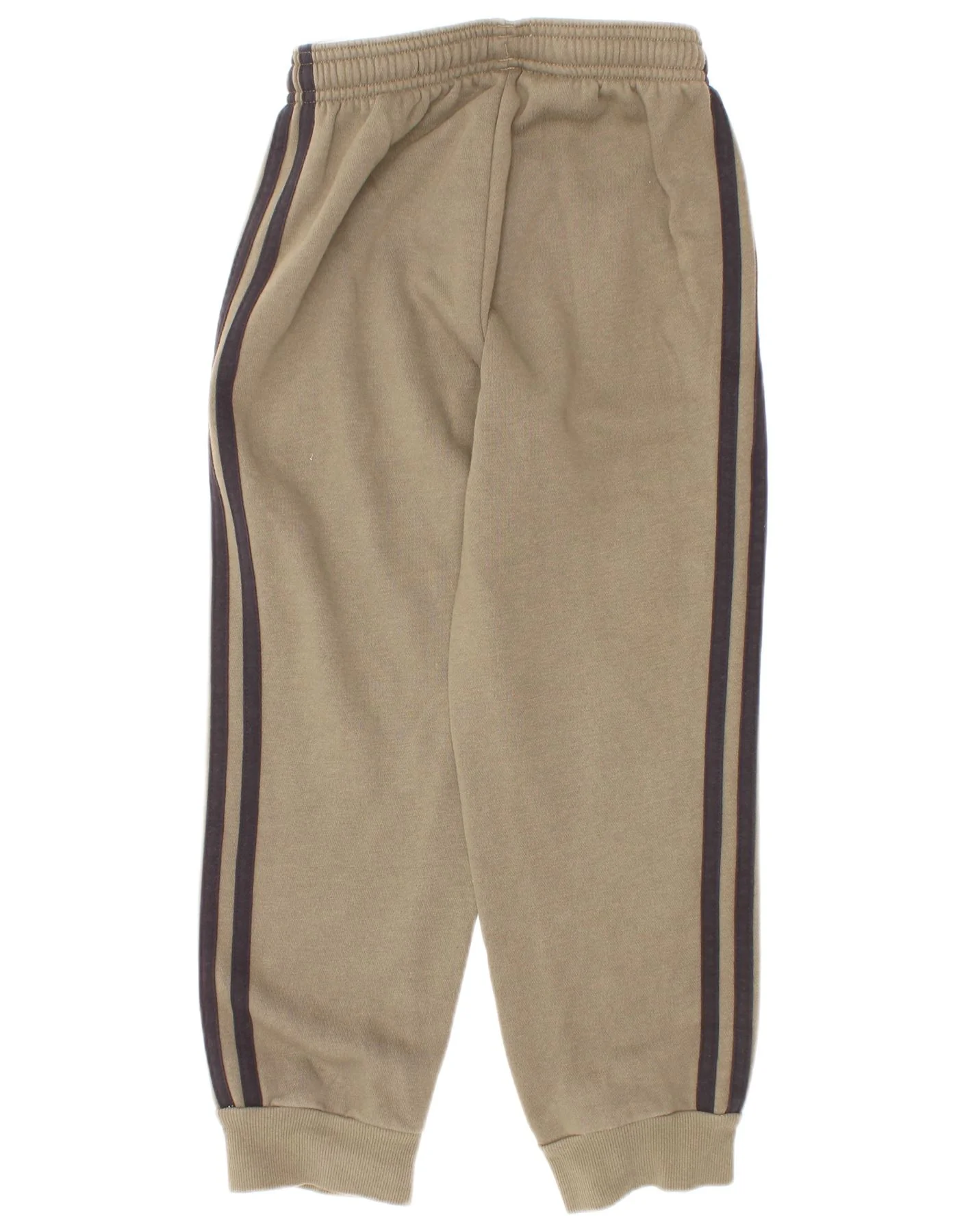 Adidas Boys Tracksuit Trousers Joggers 6-7 Years Khaki Cotton - Image 2