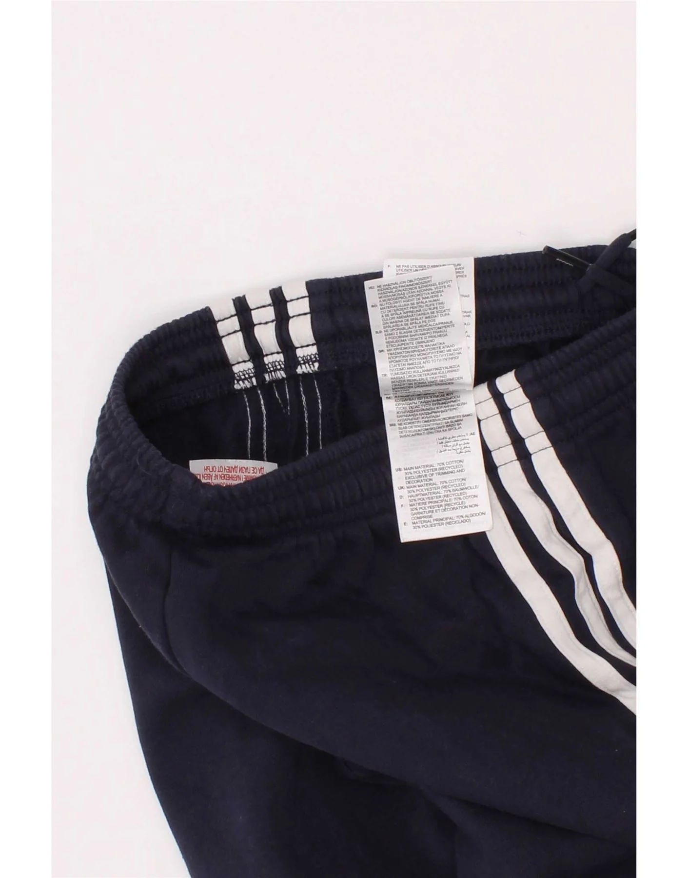 Adidas Boys Tracksuit Trousers Joggers 6-7 Years Navy Blue Cotton - Image 3