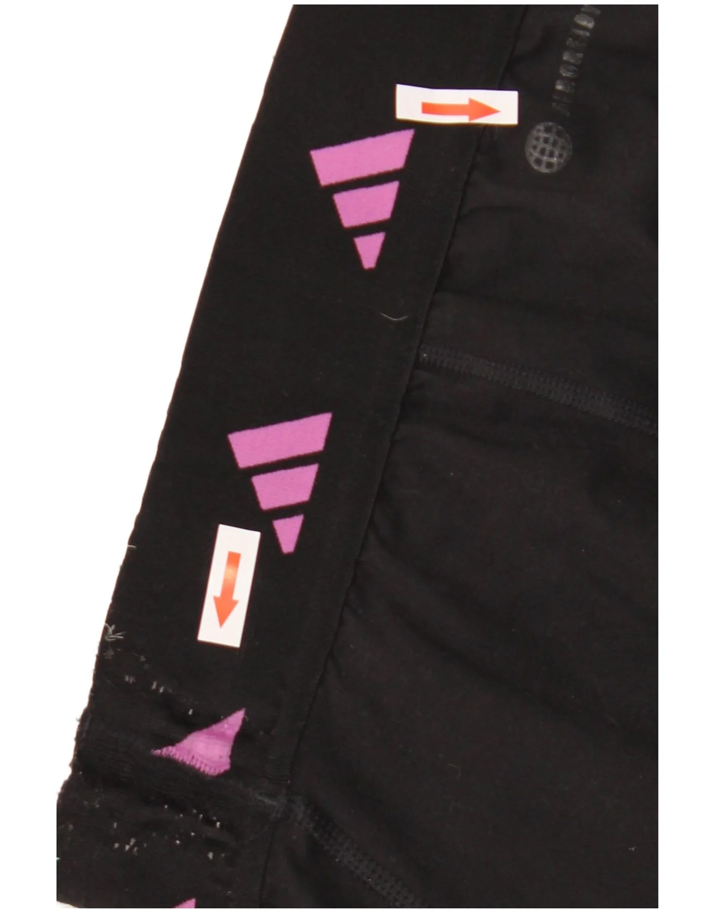 Adidas Girls Aeroready Graphic Leggings 13-14 Years Black Polyester - Image 3