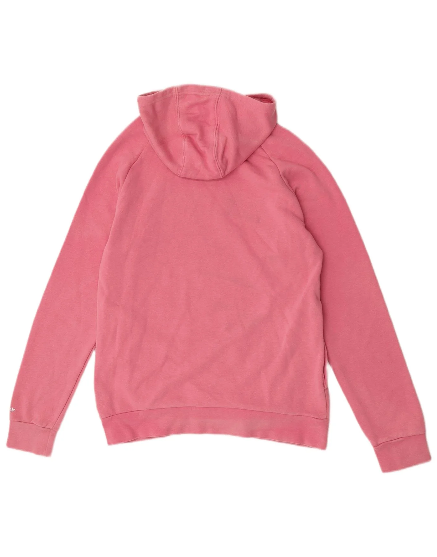 Adidas Girls Graphic Hoodie Jumper 13-14 Years Pink Cotton - Image 2